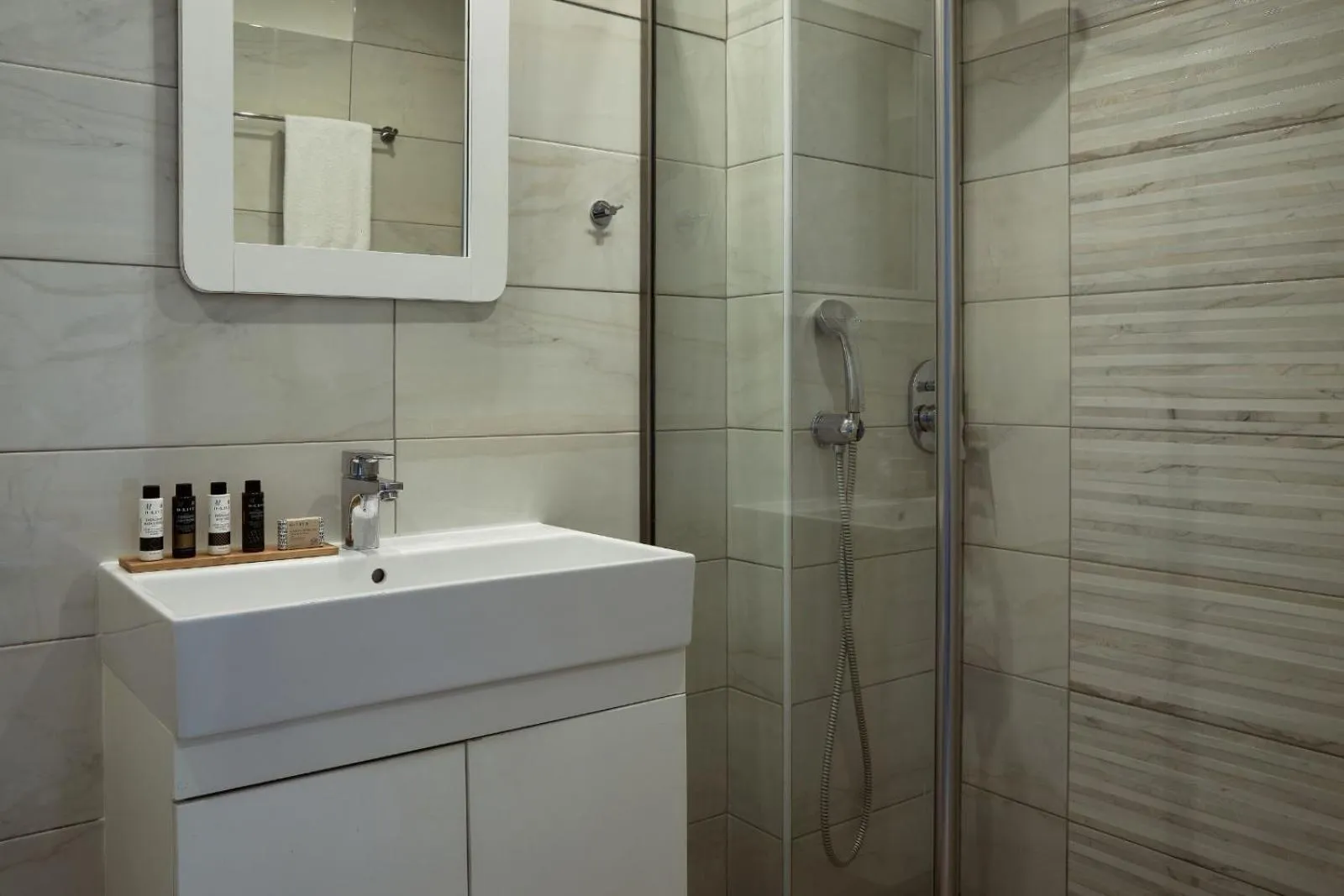 Shower in Vasia Ormos Hotel (Adults Only)