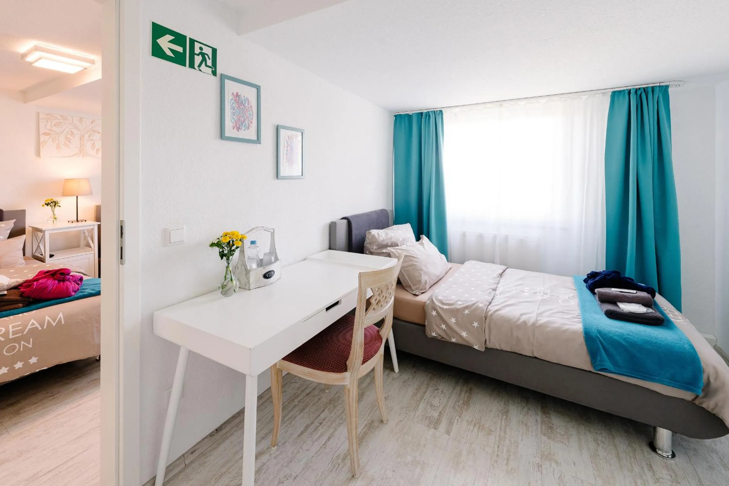 Bed in GästeHaus am Flughafen Düsseldorf