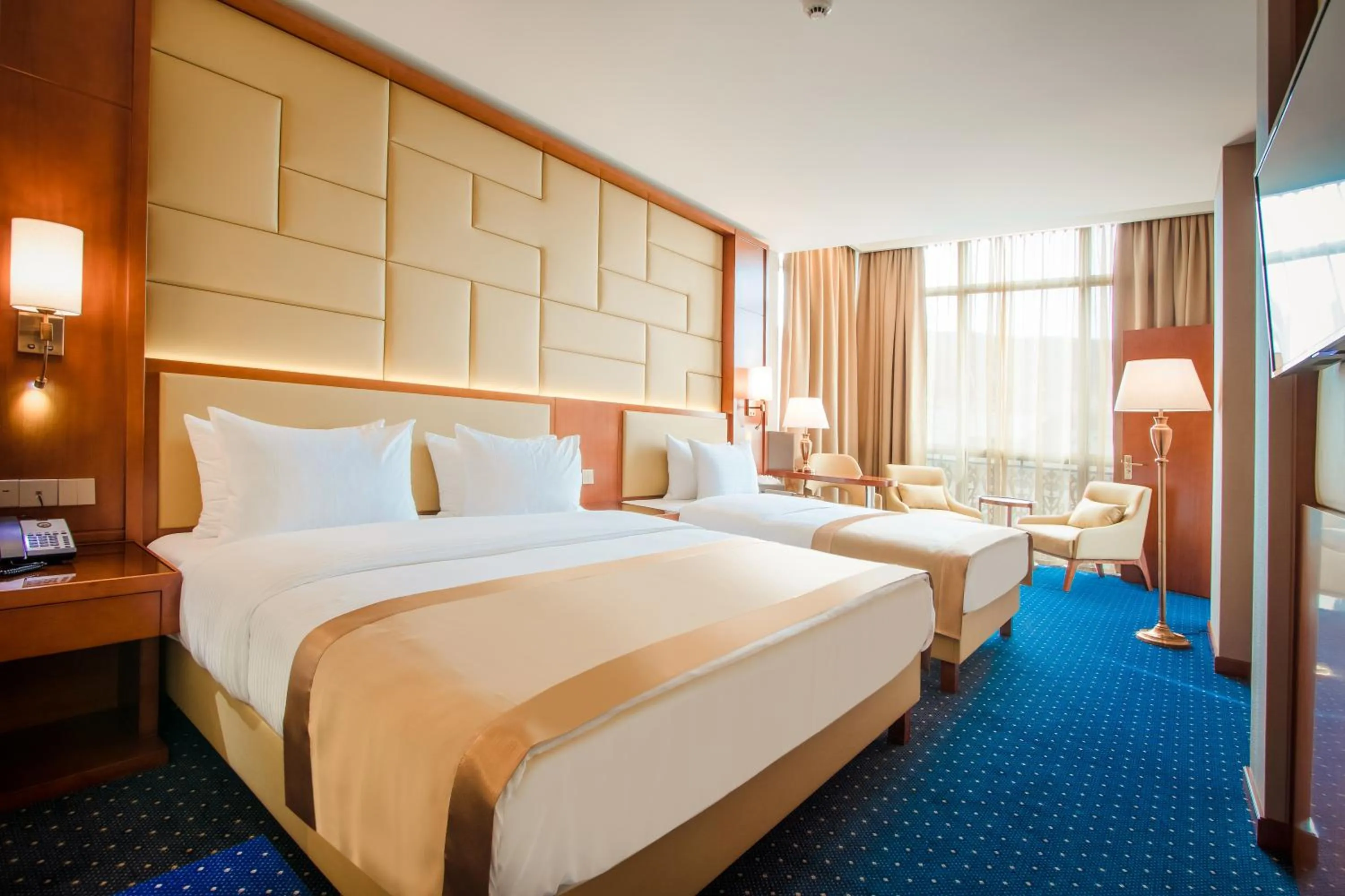 Bed in New Tiflis Hotel