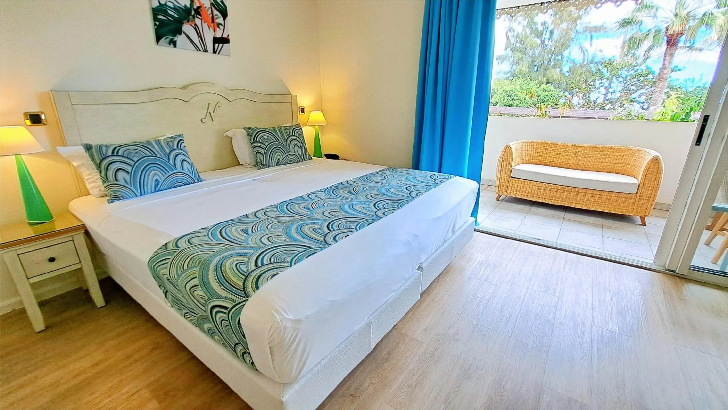 Bed in Le Nautile Beachfront