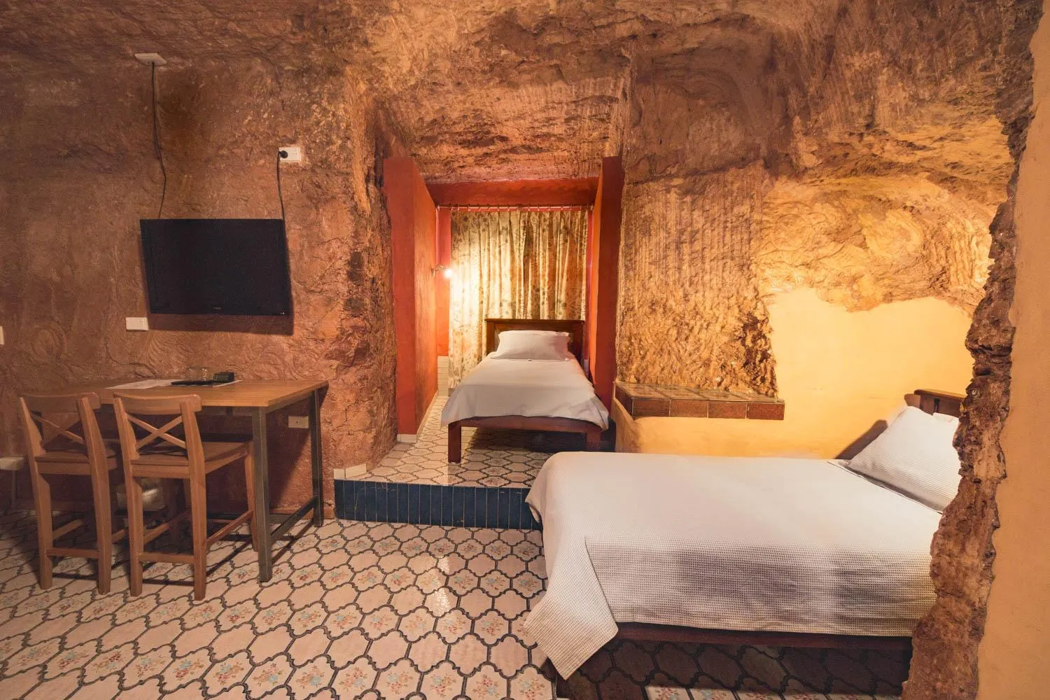 Bed in The Underground Motel