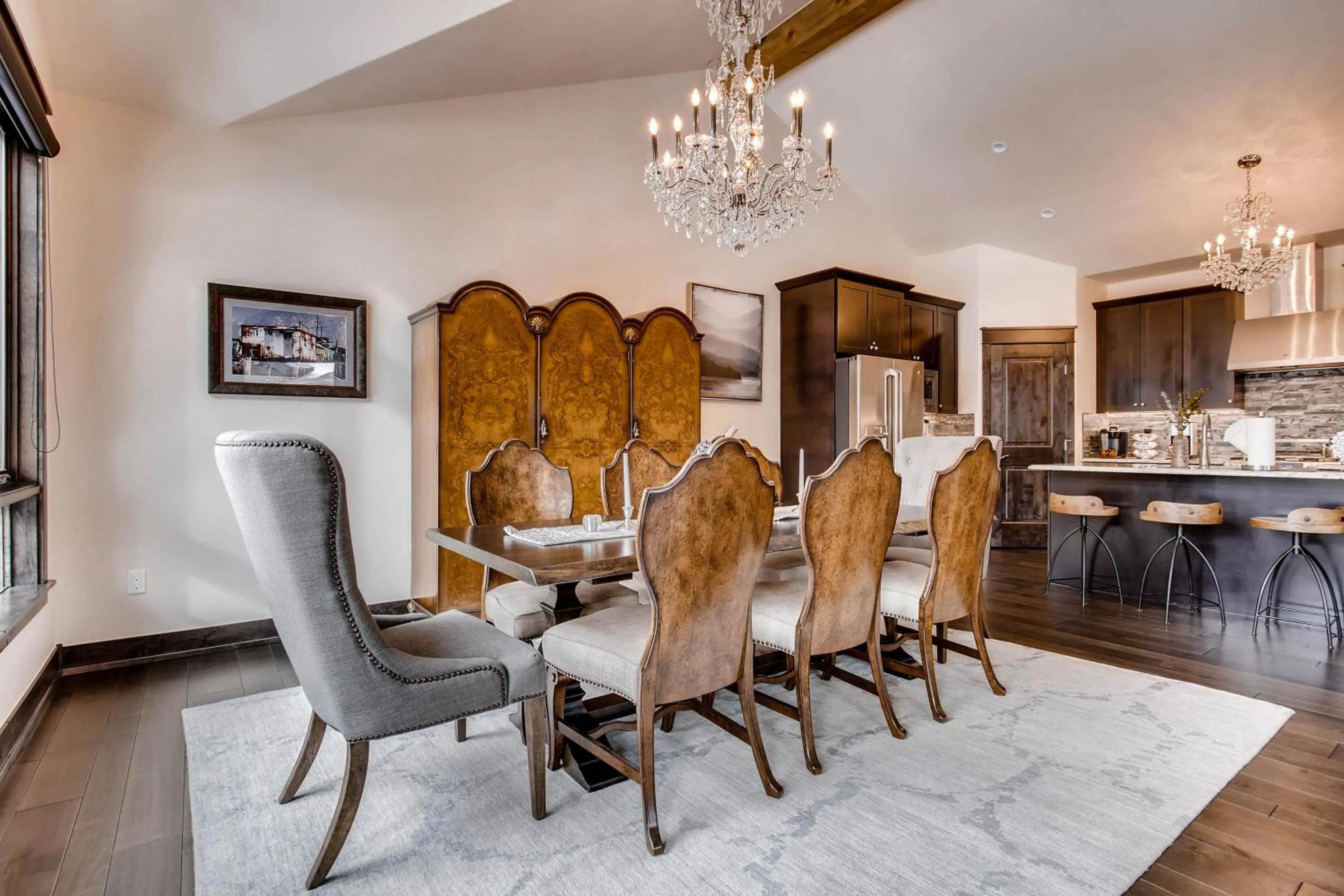 Dining area in River Run Townhomes by Vail Resorts