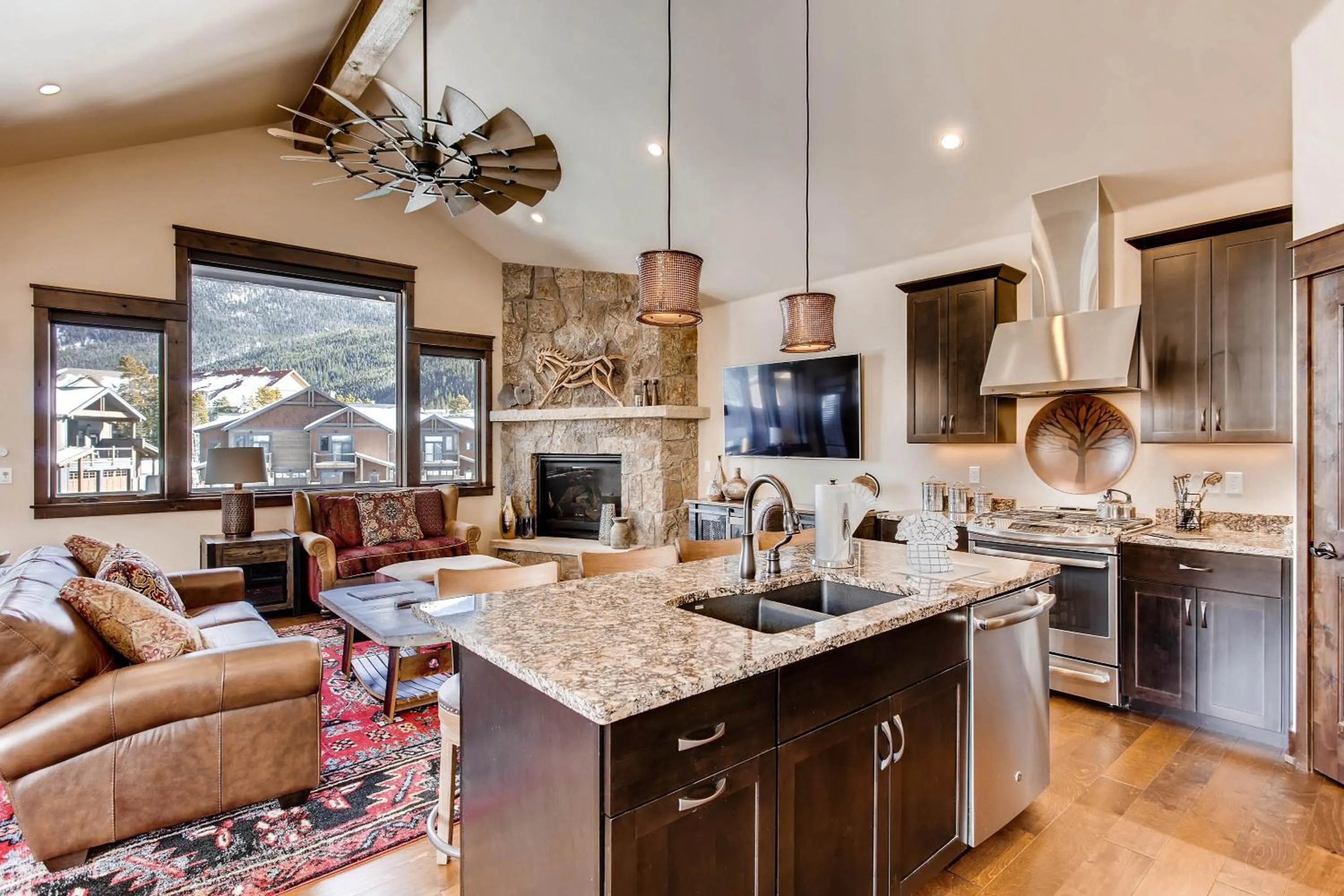 Living room in River Run Townhomes by Vail Resorts