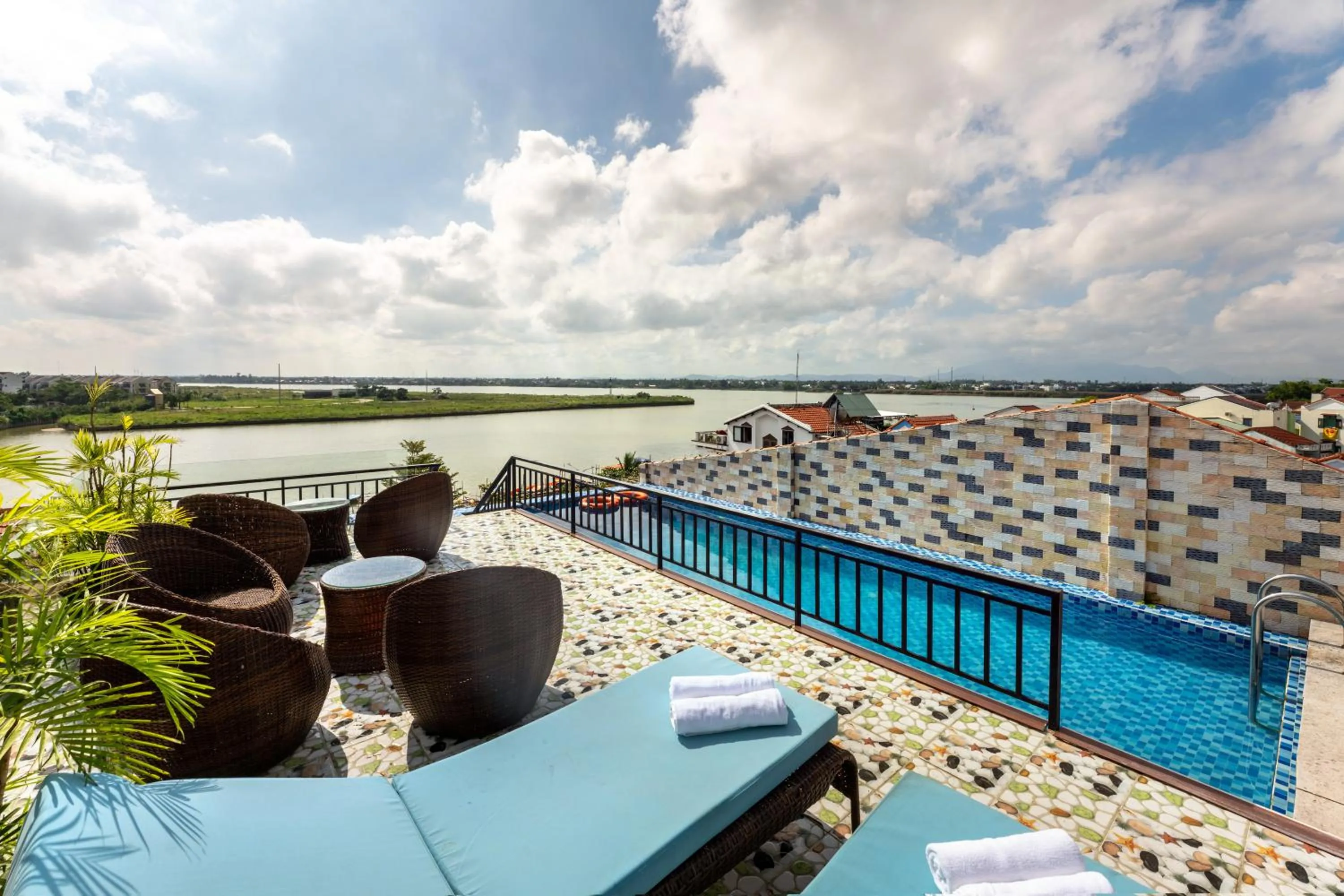Patio in Rockmouse Centre River Villa Hoi An