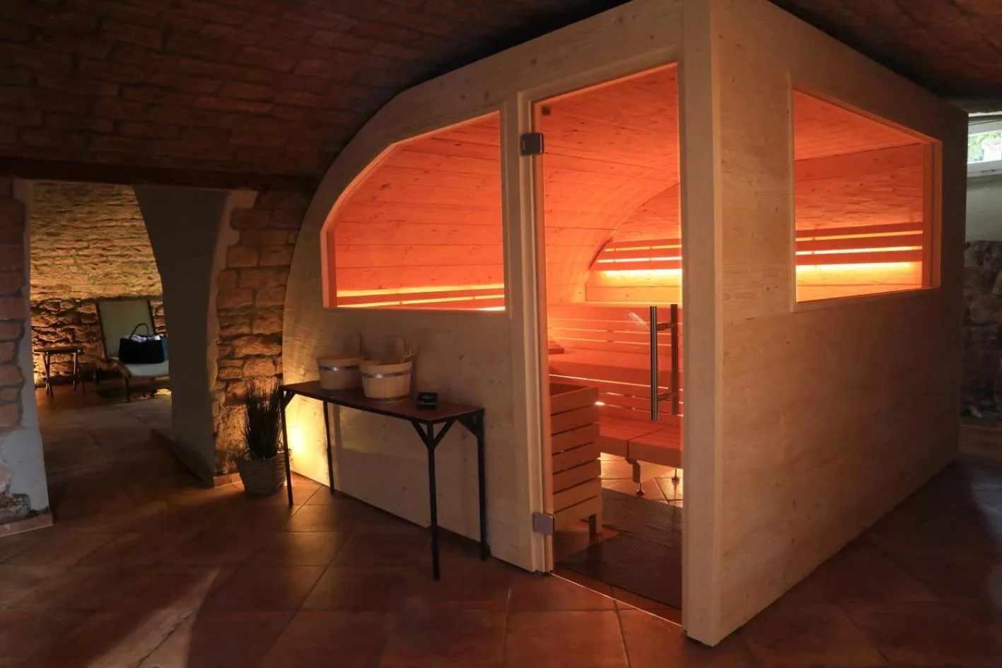 Sauna in Landidyll Hotel Klostermühle