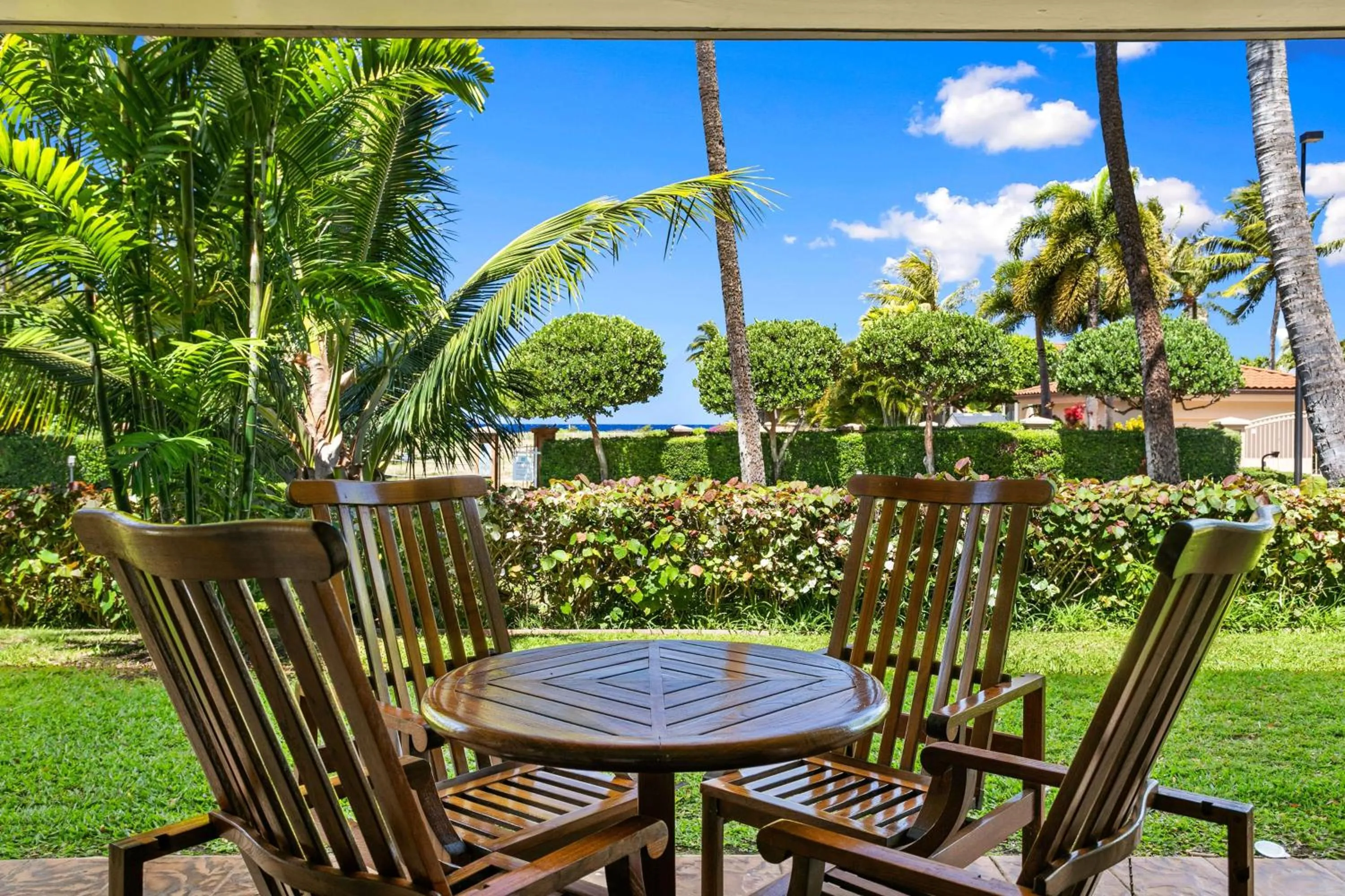 Patio in Aston Maui Kaanapali Villas
