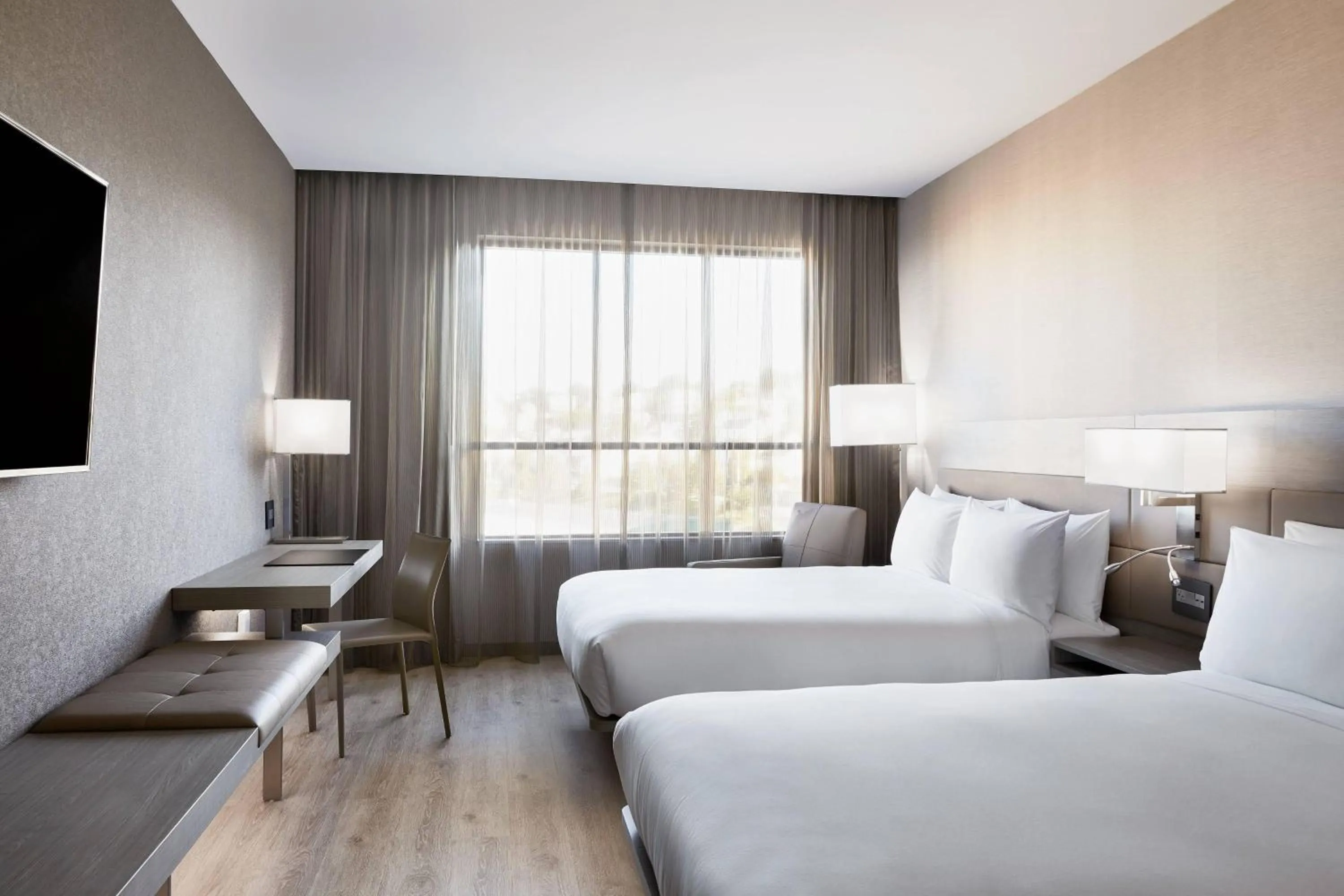 Photo of the whole room, Bed in AC Hotel Portland Downtown-Waterfront, ME