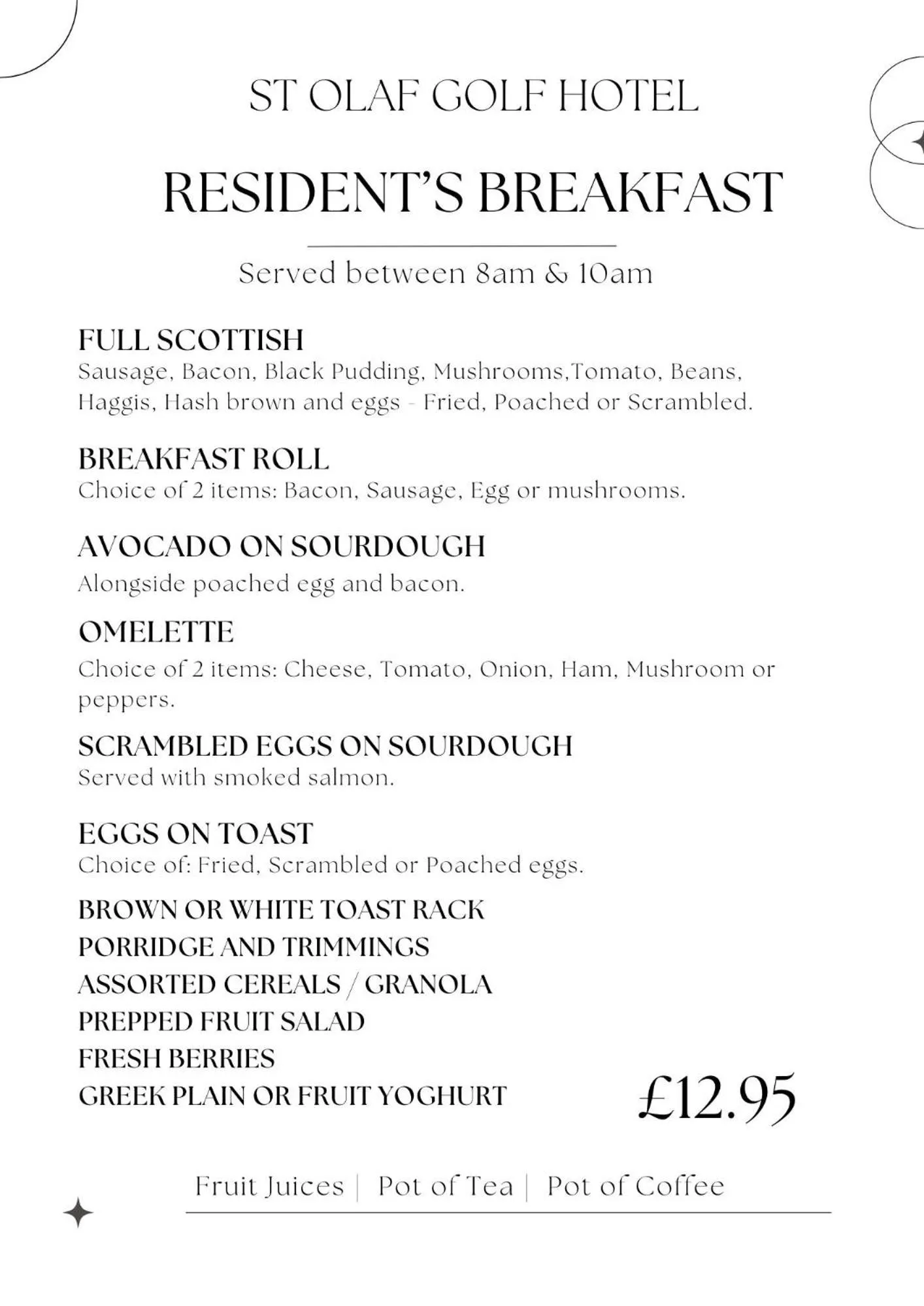 Breakfast in St Olaf Golf Hotel