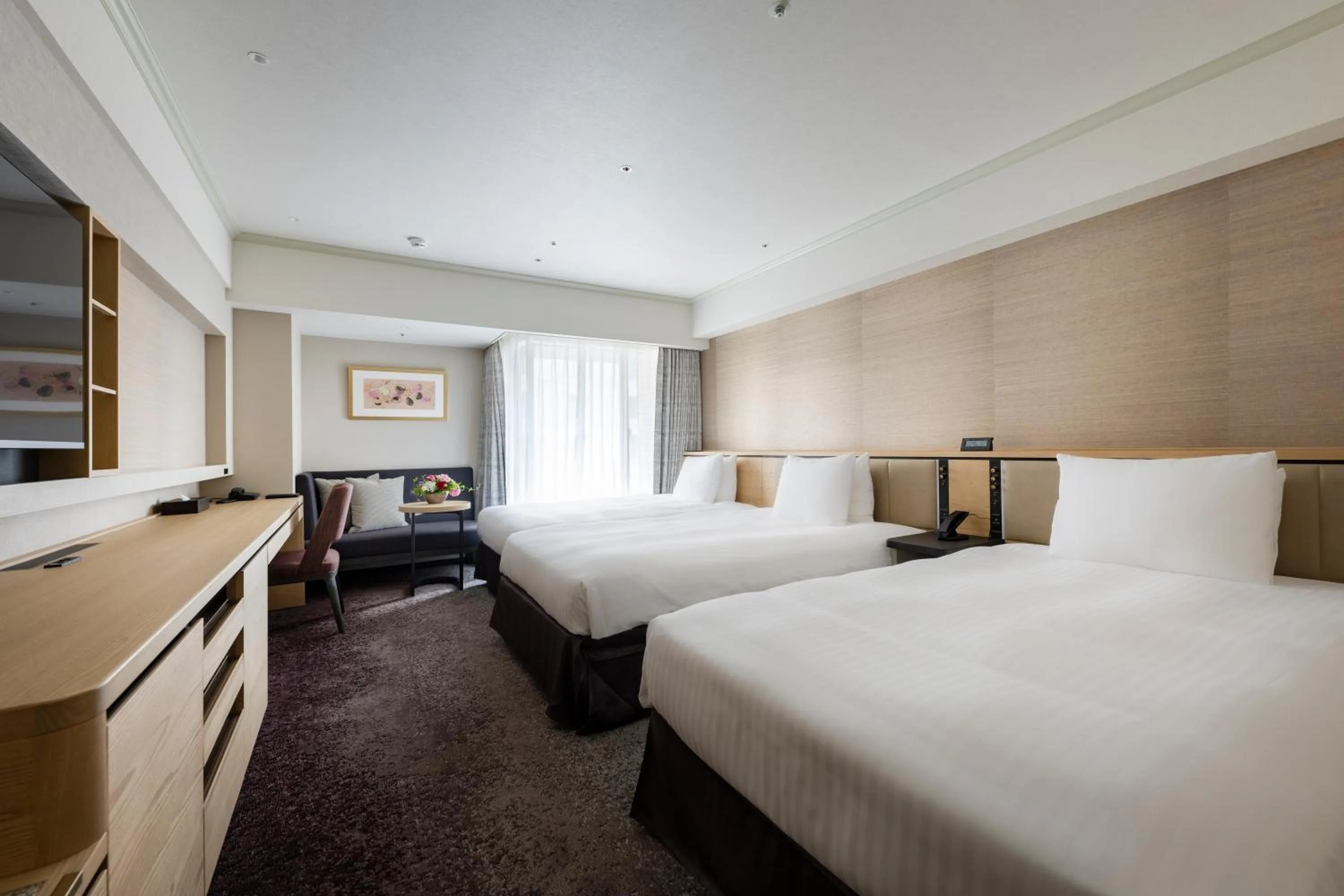 Bed in Hotel Nikko Fukuoka