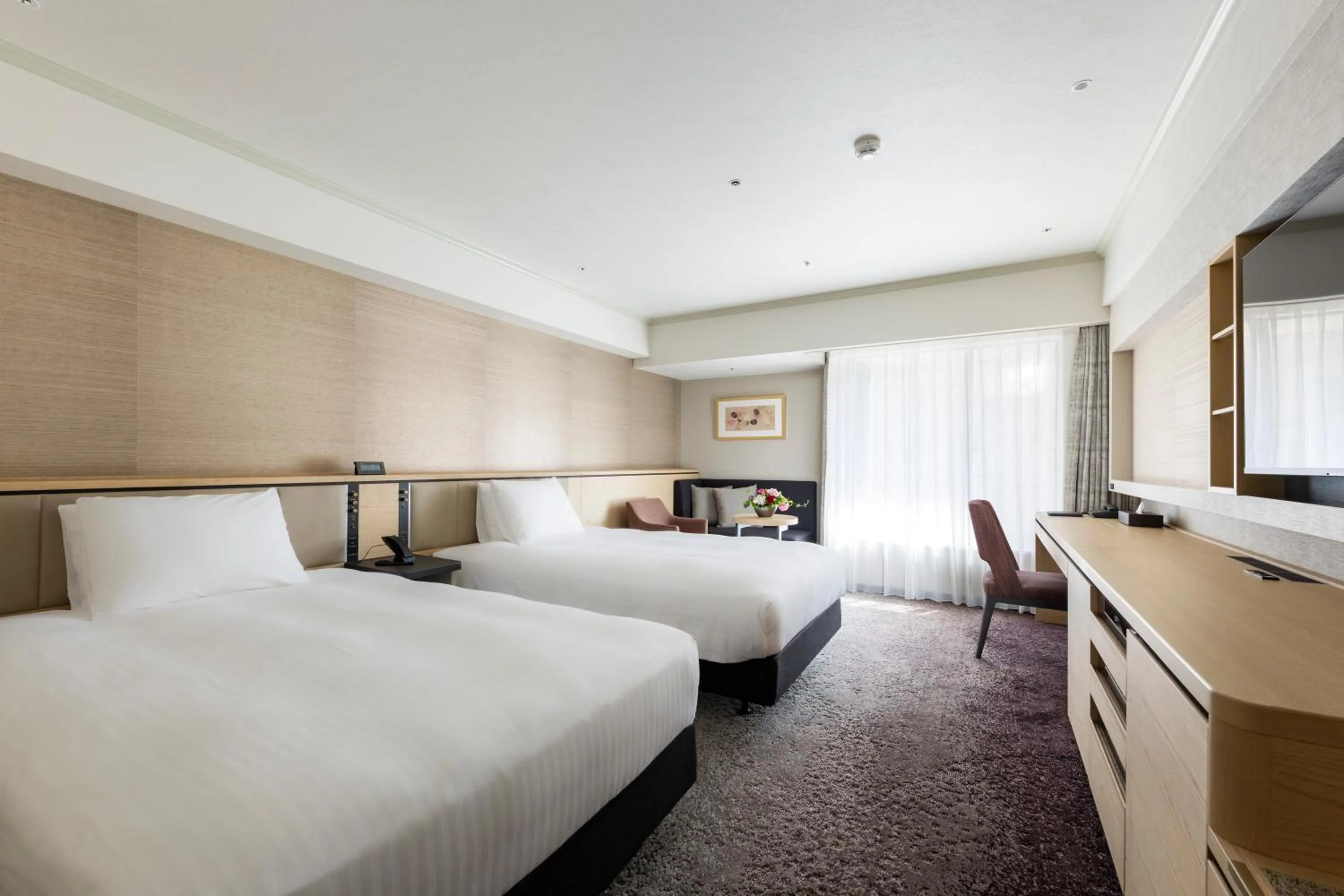 Bed in Hotel Nikko Fukuoka