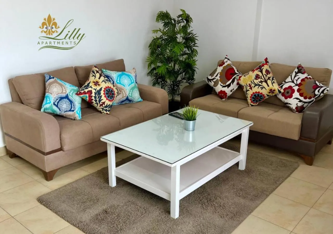 Living room in Lilly Apartments