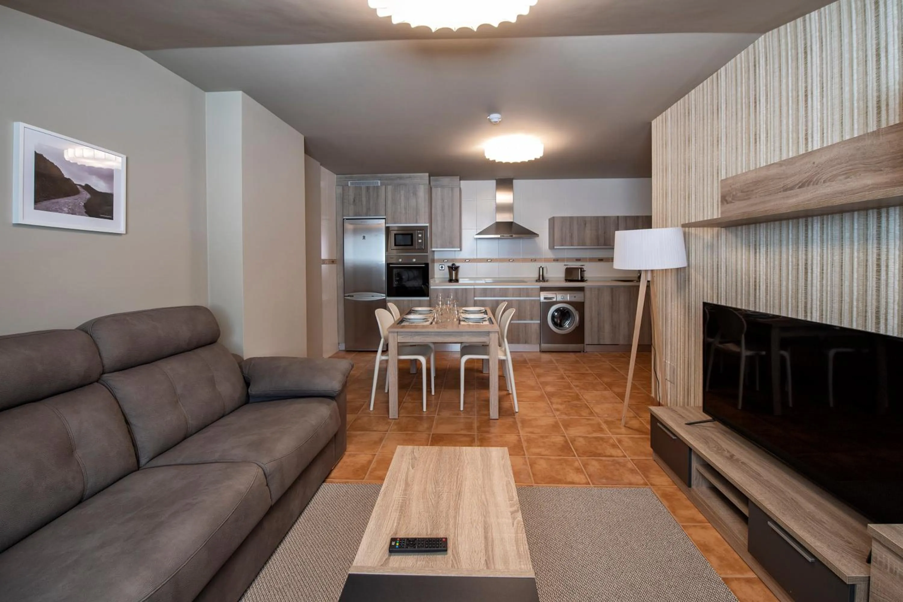 Kitchen or kitchenette in Apartamentos VIDA Mar de Laxe