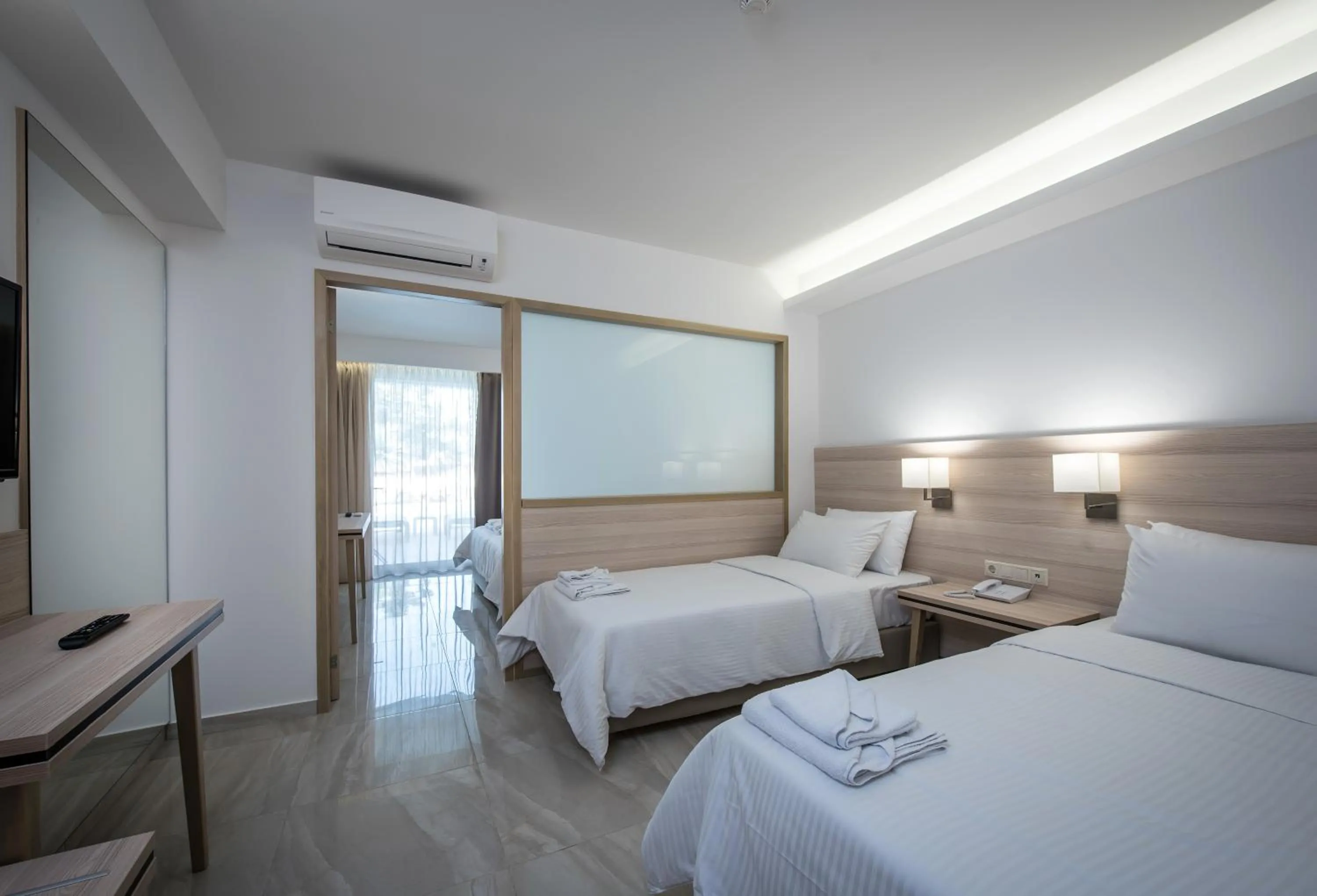 Bedroom, Bed in Gouves Waterpark Holiday Resort