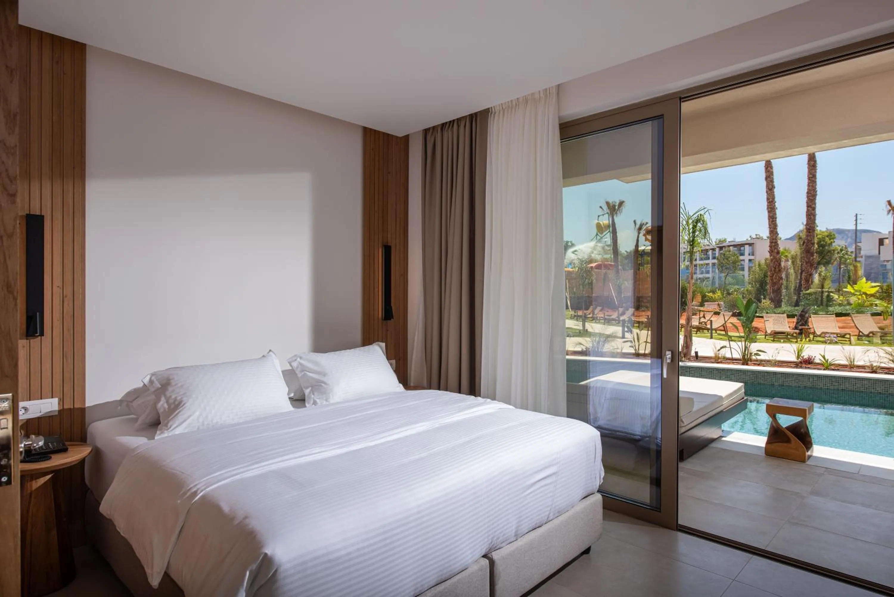 Balcony/Terrace, Bed in Gouves Waterpark Holiday Resort