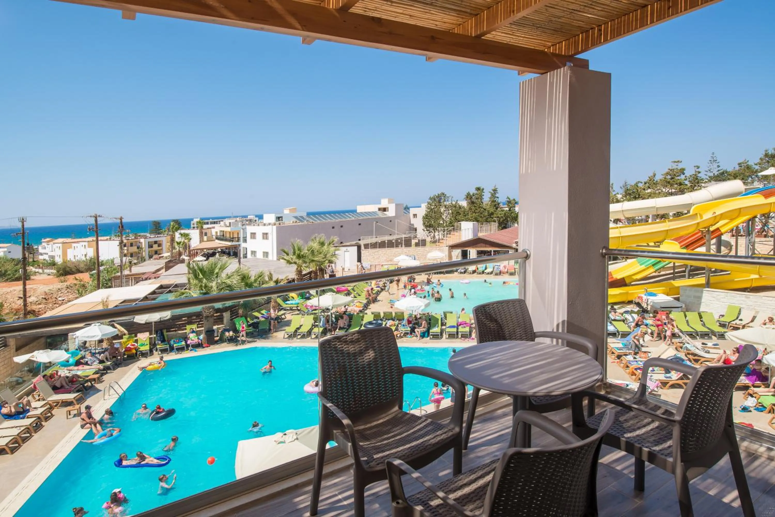 Balcony/Terrace in Gouves Waterpark Holiday Resort