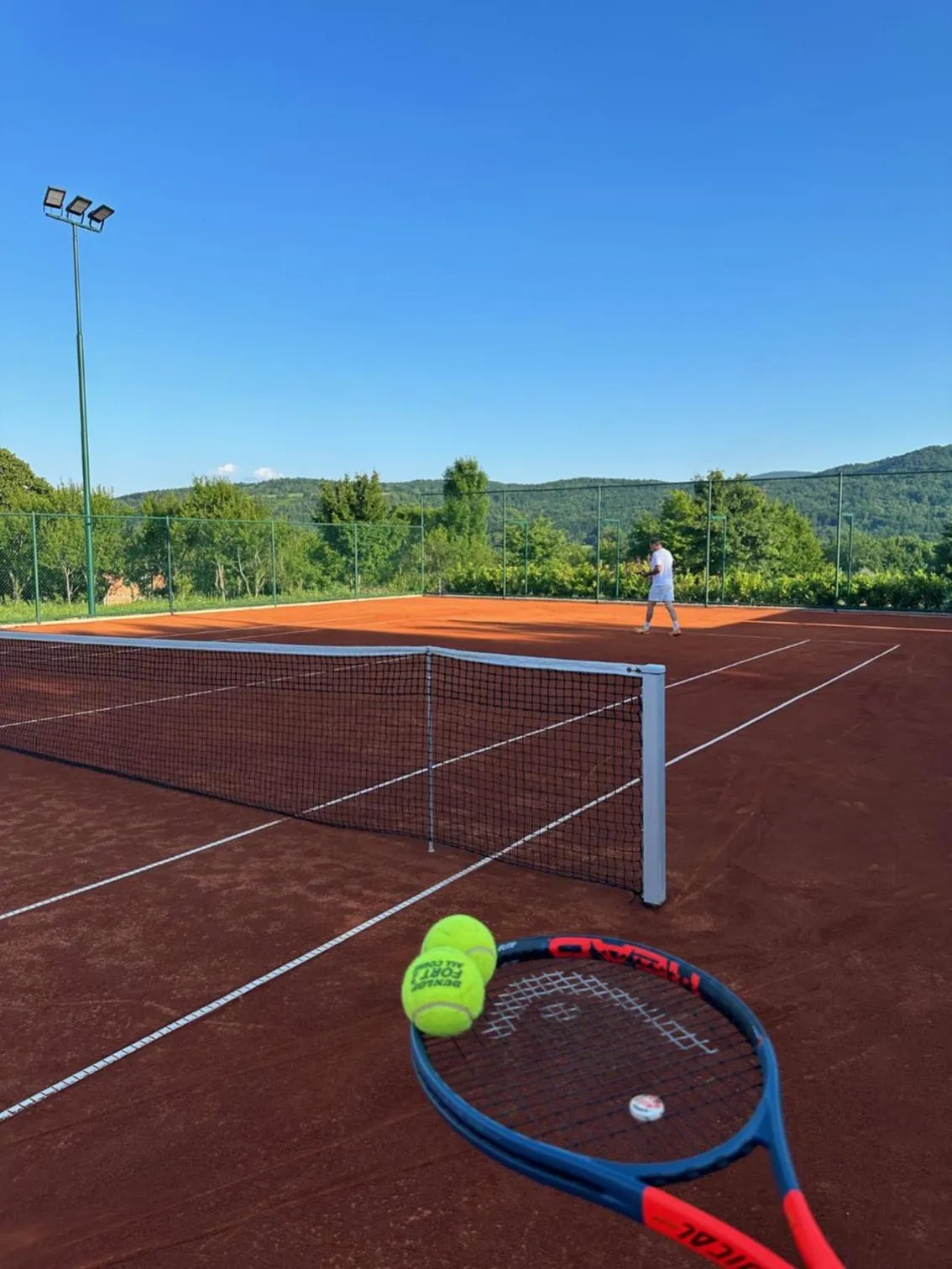 Tennis court in Hotel Degenija
