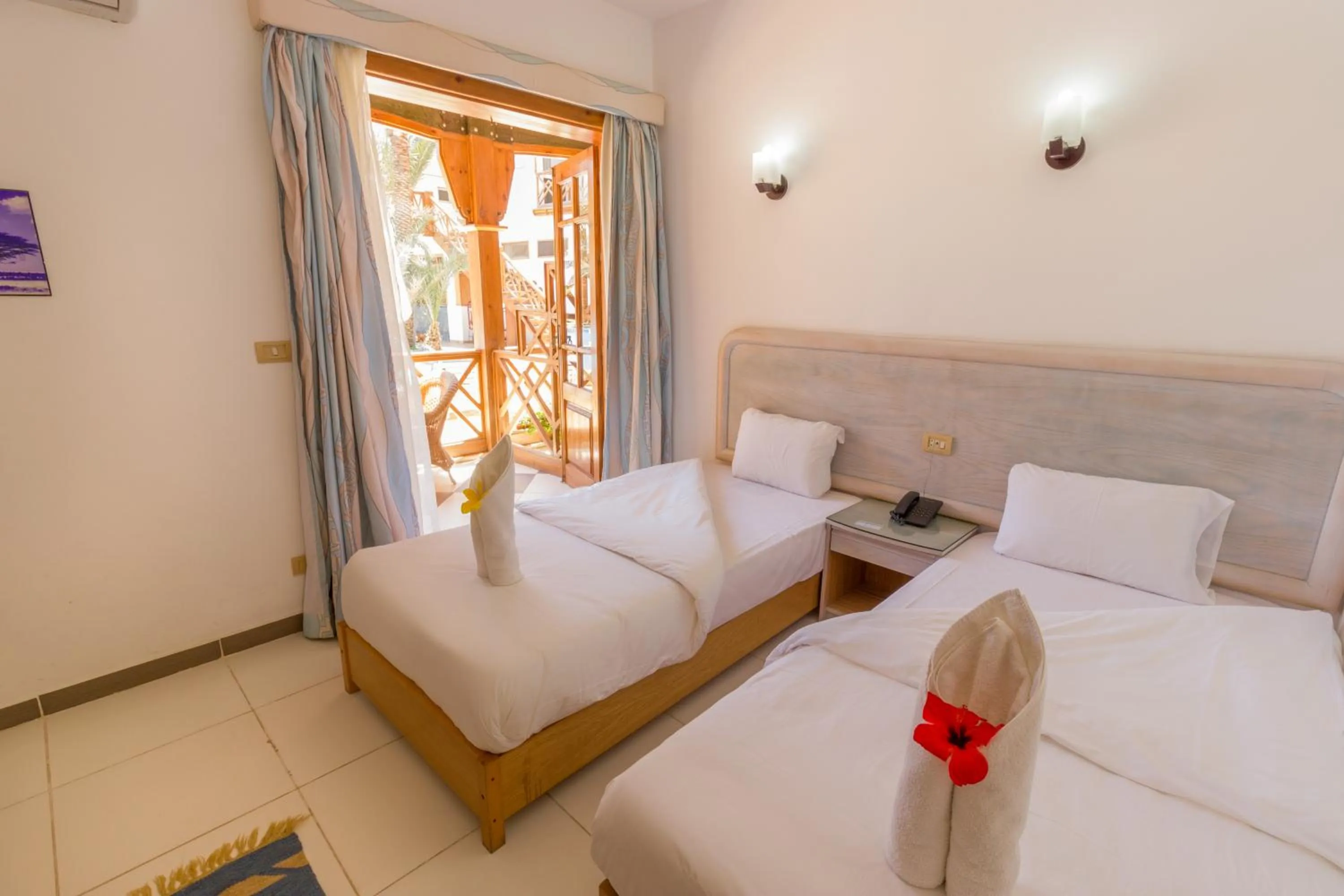 Bed in Acacia Dahab Hotel