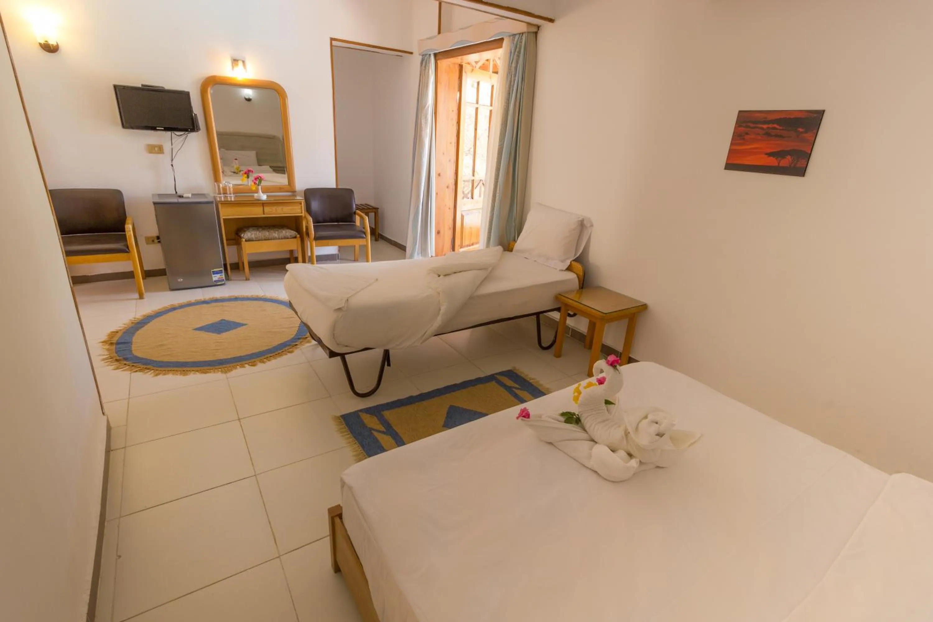 Decorative detail, Bed in Acacia Dahab Hotel