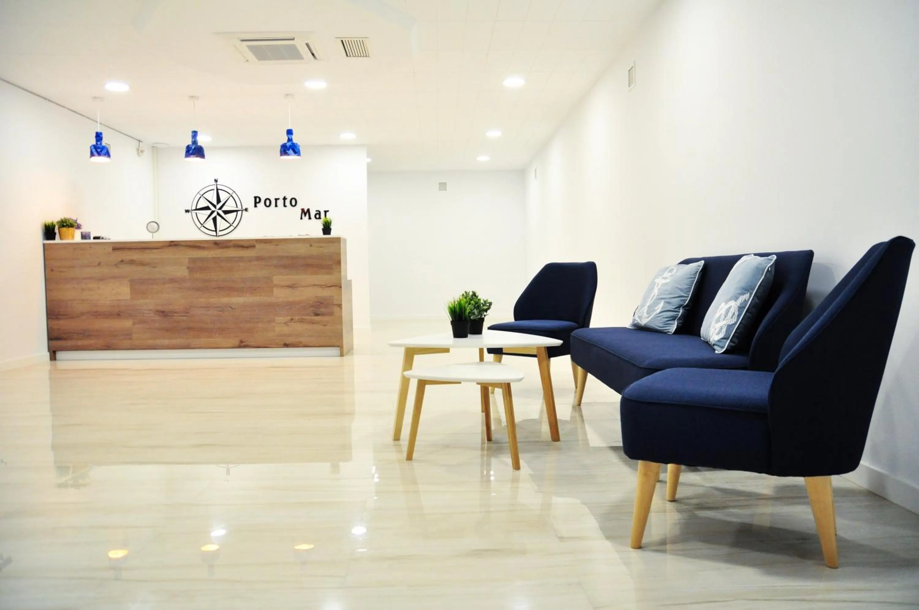 Lobby or reception in Hostal Porto Mar