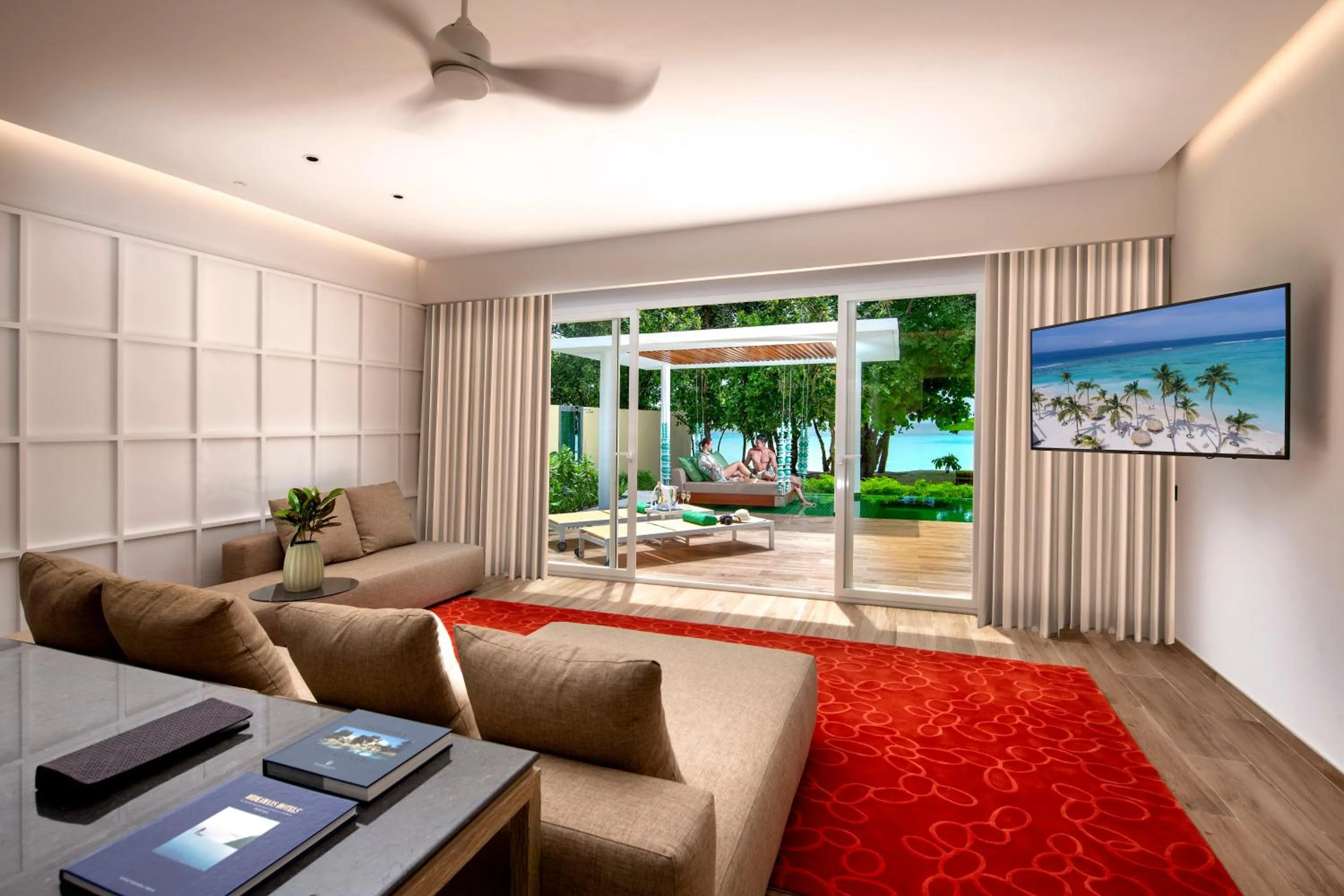 Living room in Emerald Maldives Resort & Spa-Deluxe All Inclusive