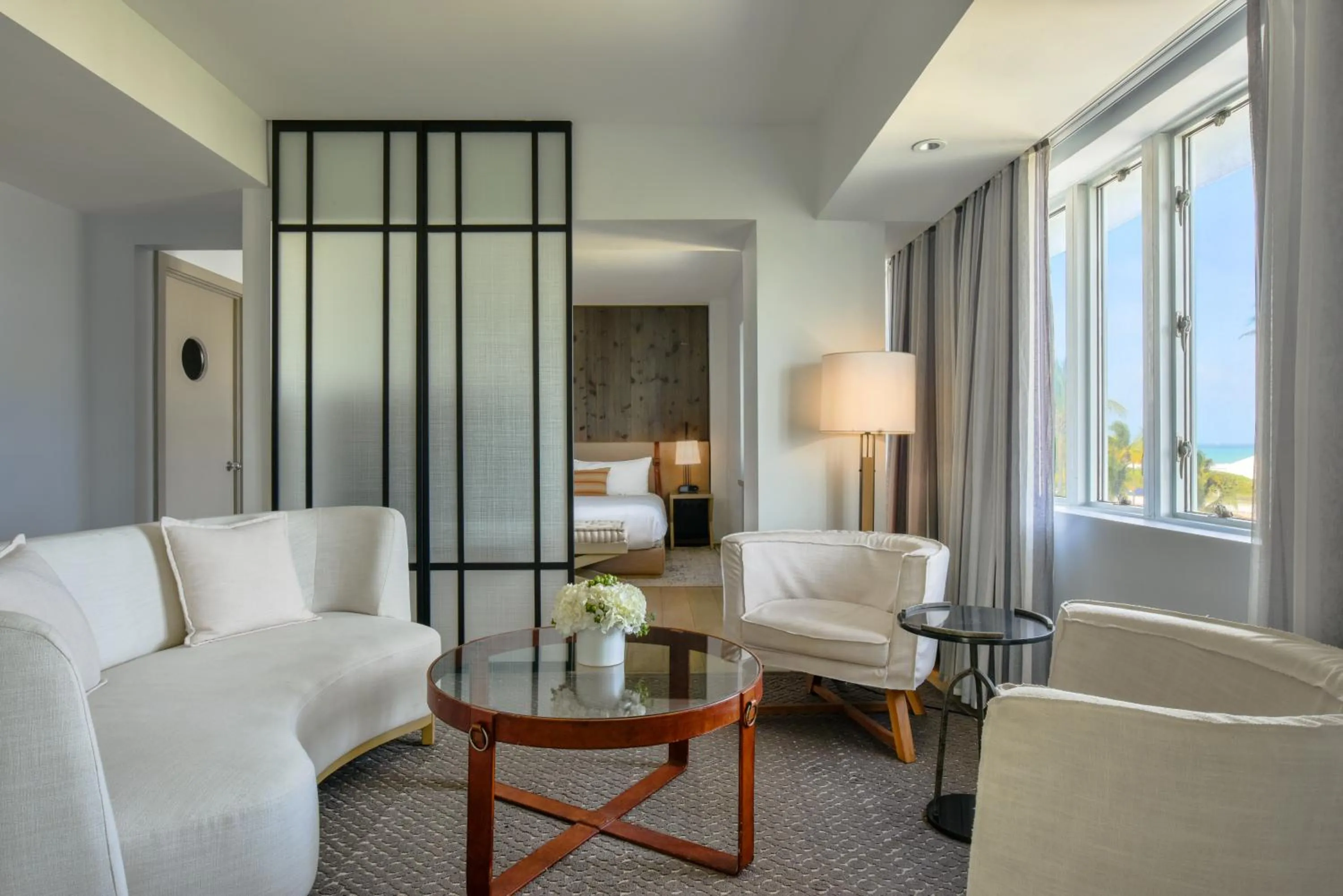 Seating area in Hotel Victor South Beach