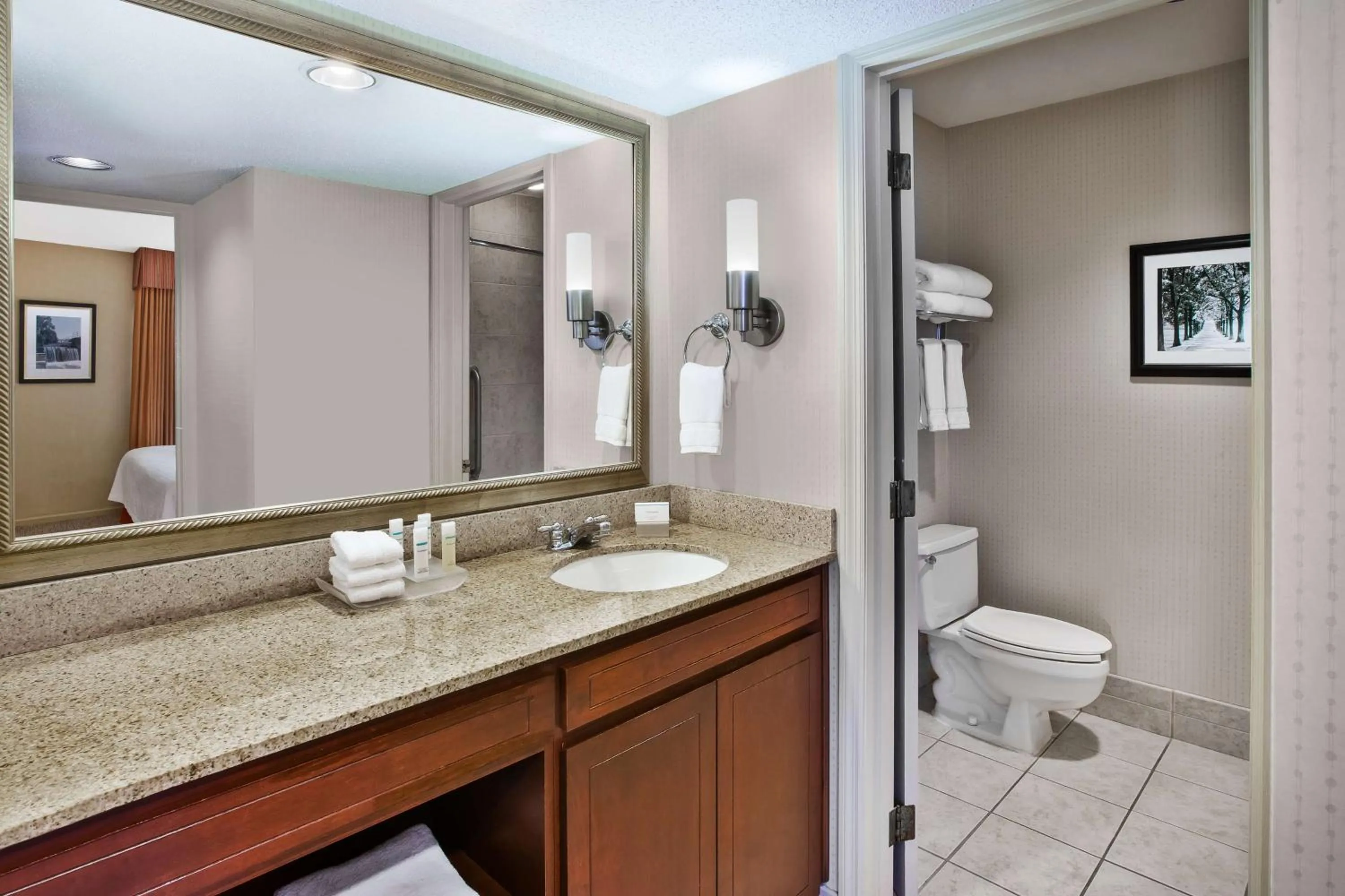 Bathroom in Homewood Suites Dayton-Fairborn