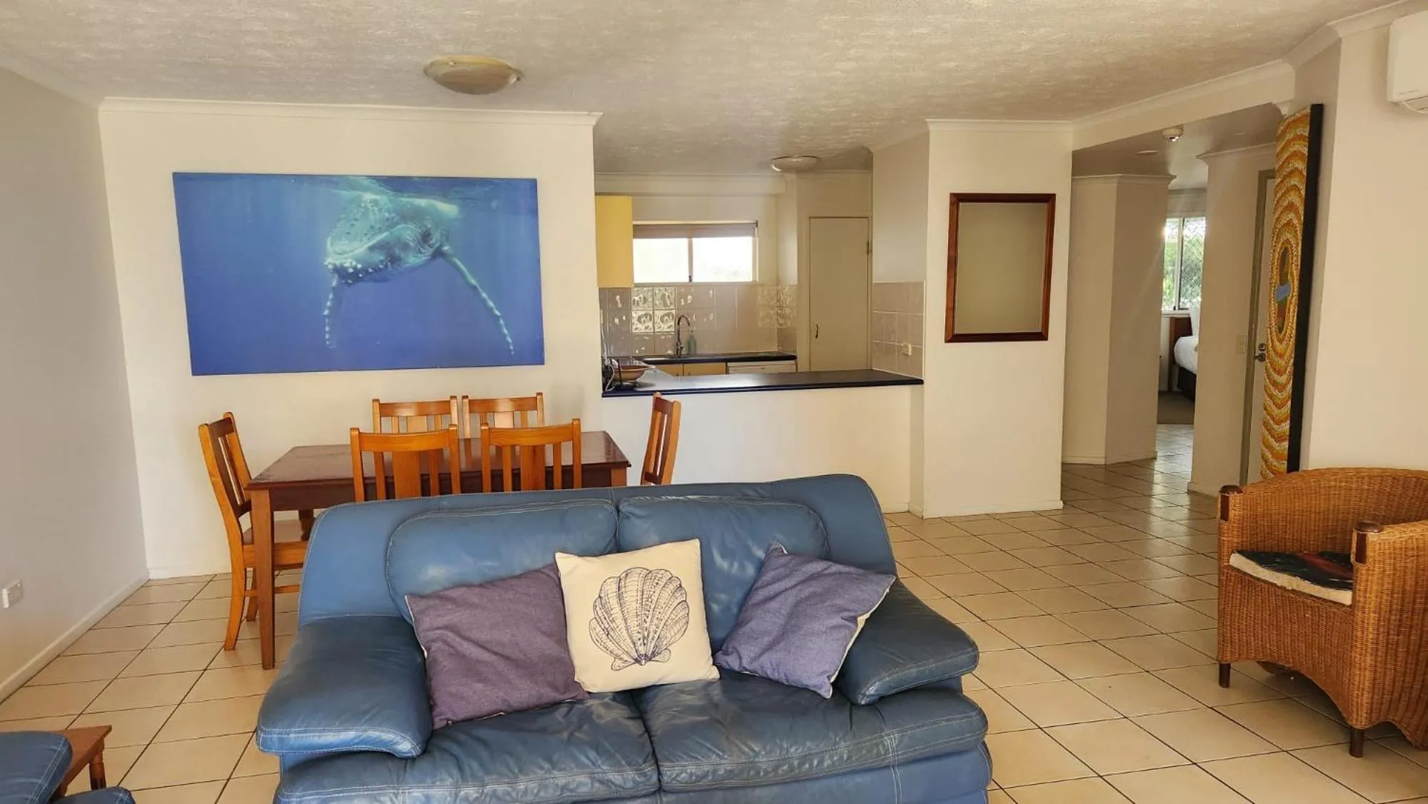Living room in Whalewatch Ocean Beach Resort