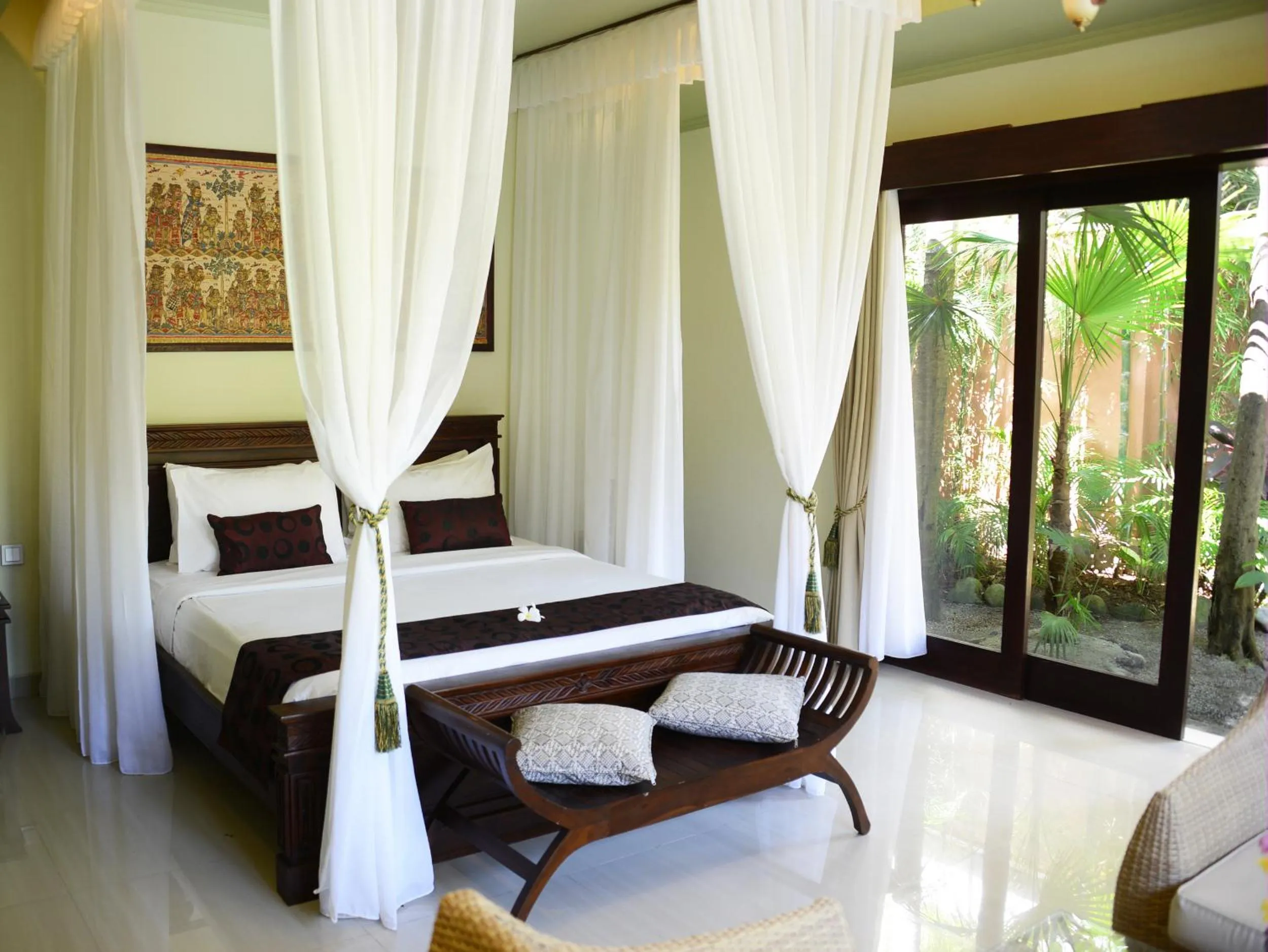 Bed in The Buah Bali Villas