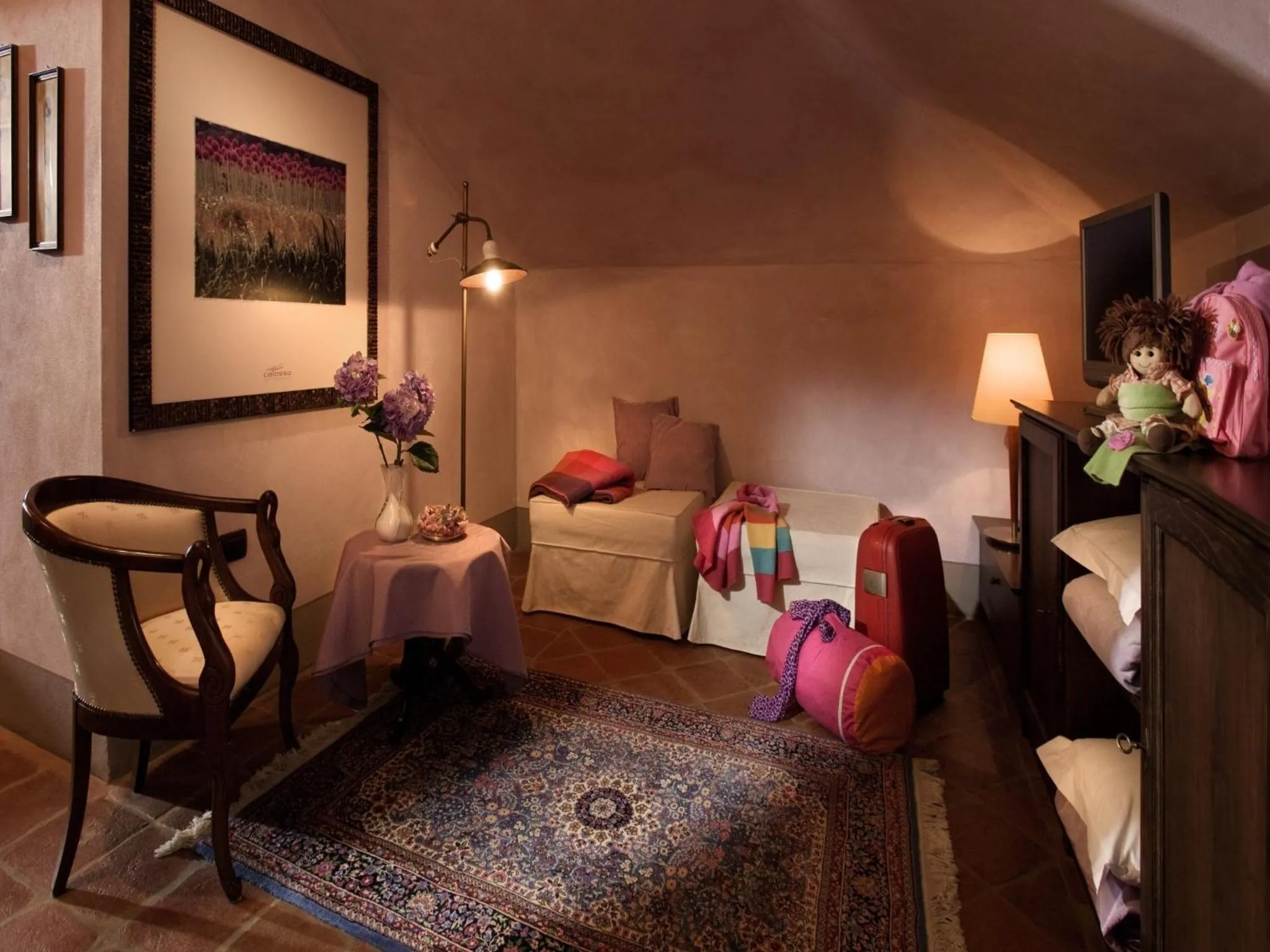 Living room, Bed in Tenuta Baràc