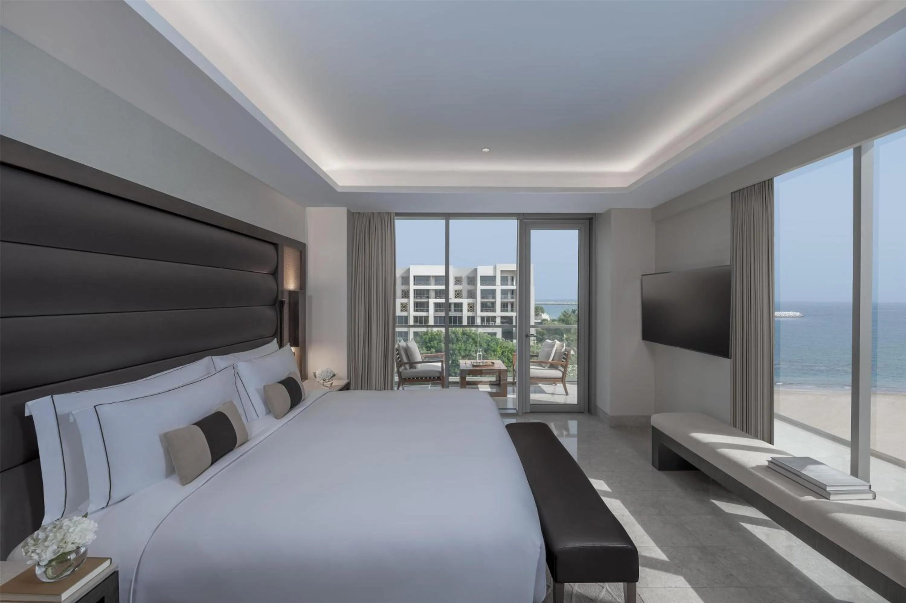 Bedroom, Bed in Kempinski Hotel Muscat