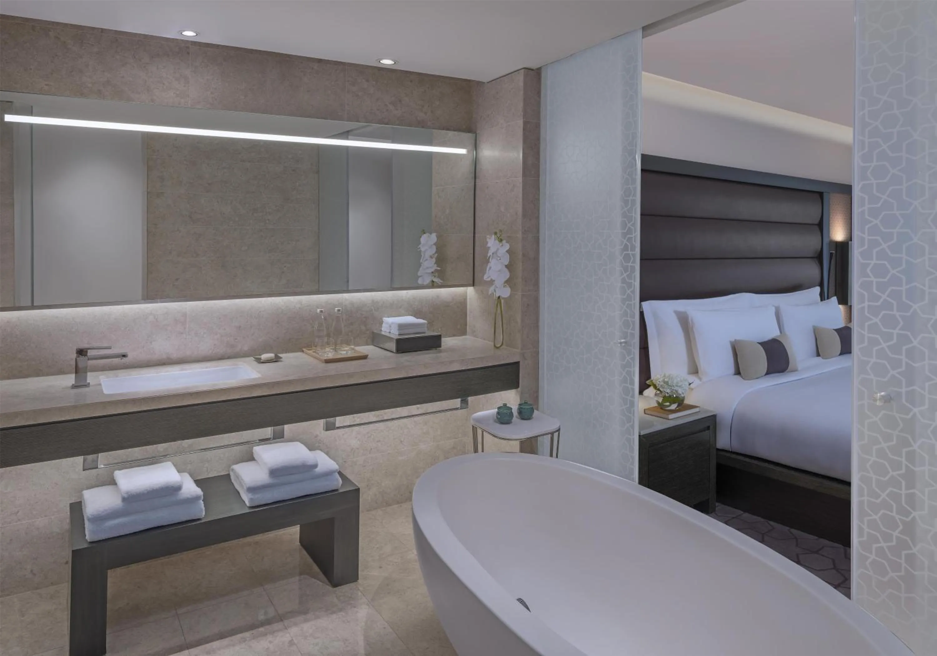 Bedroom, Bed in Kempinski Hotel Muscat