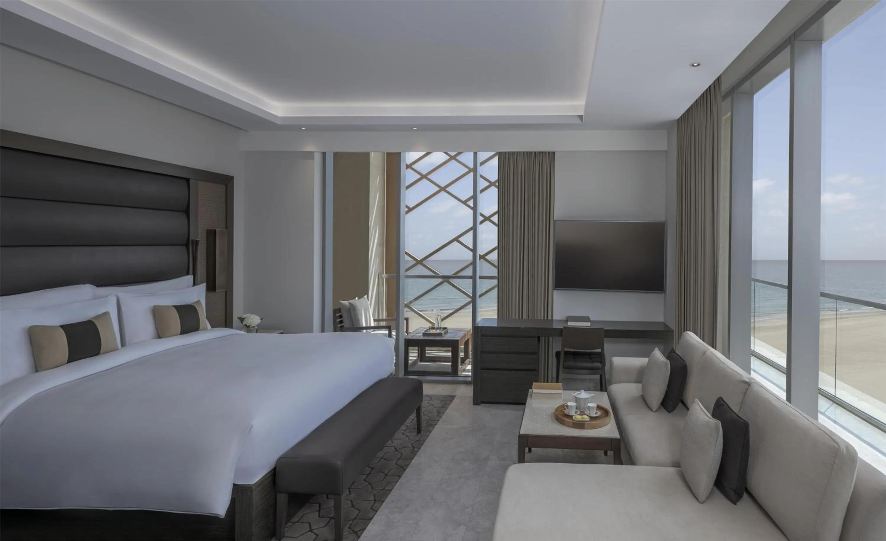 Bedroom, Bed in Kempinski Hotel Muscat