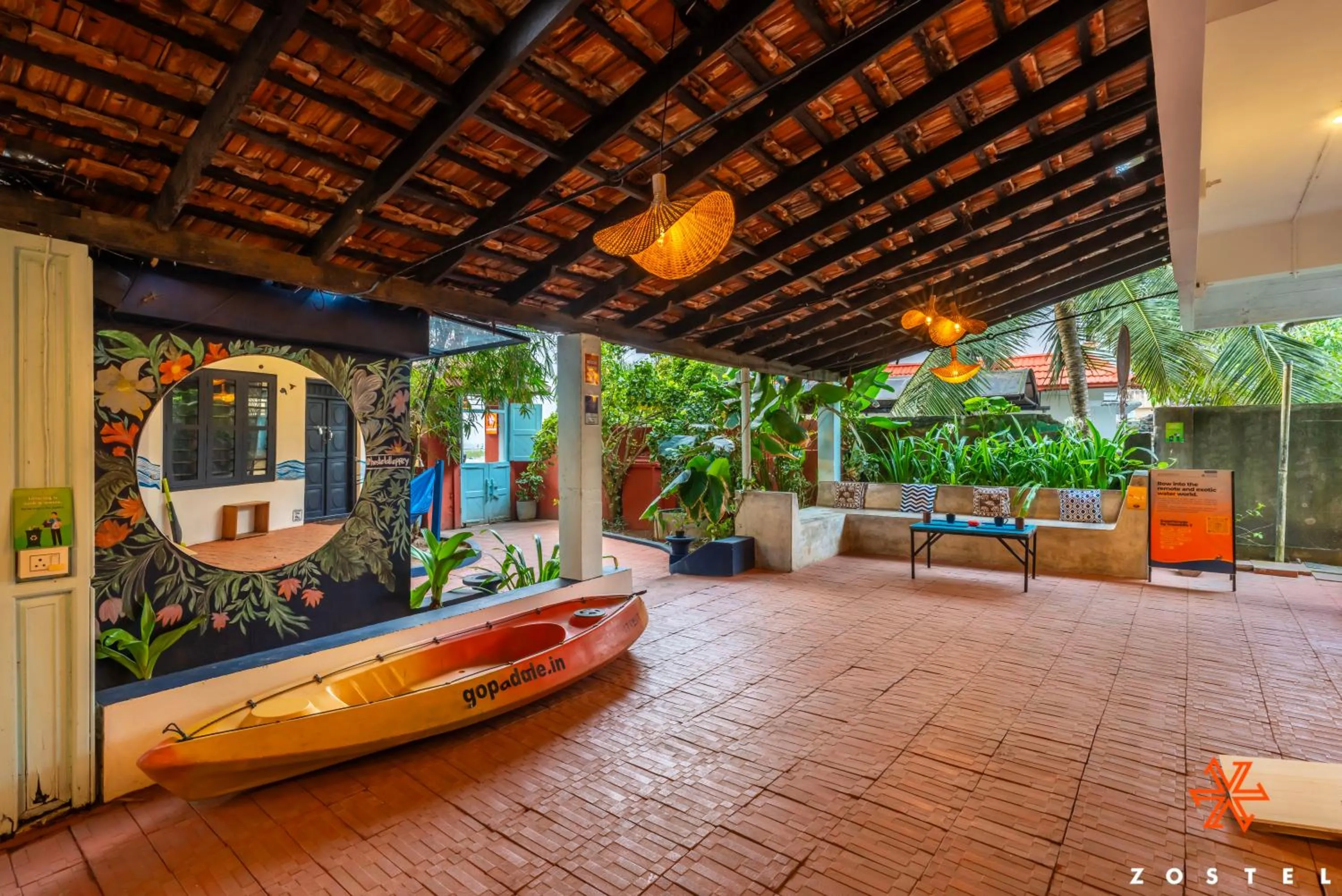 Garden in Zostel Alleppey