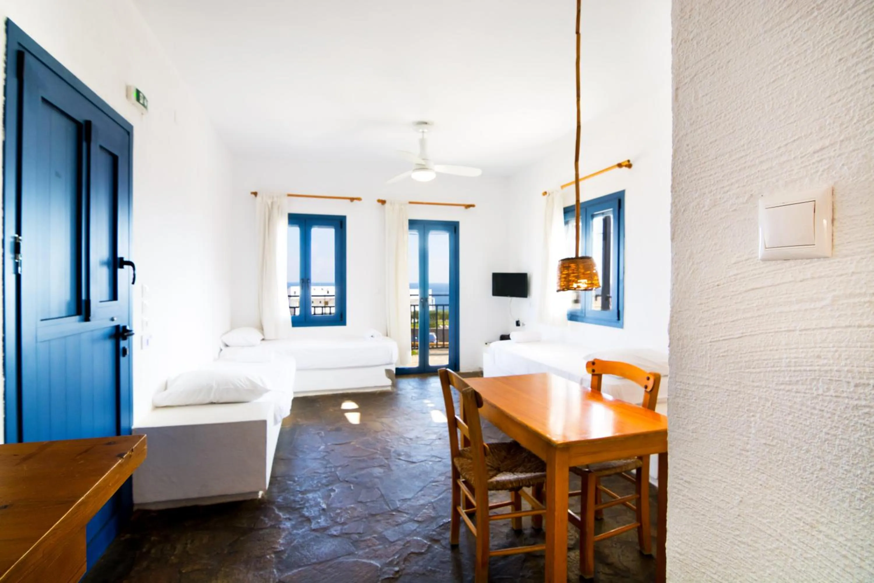 Seating area, Bed in Okirroi Villas Chersonissos