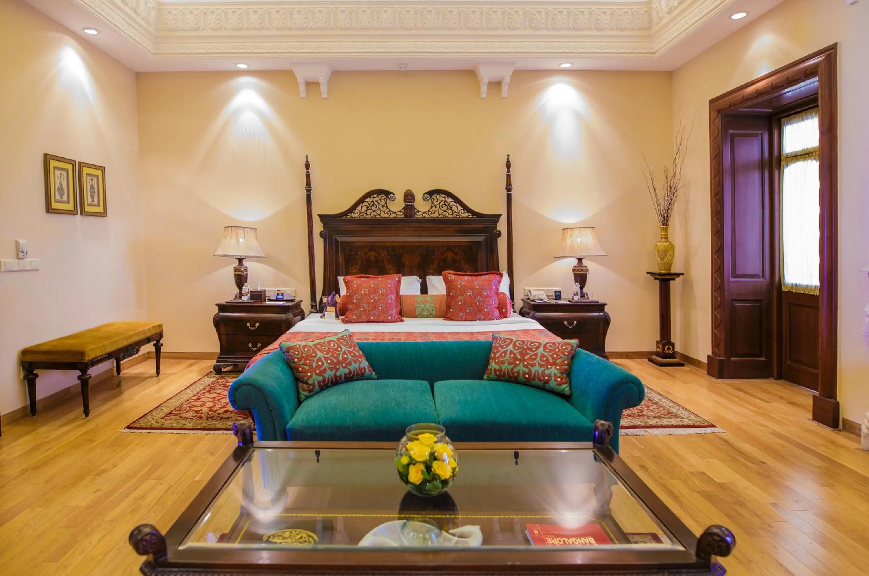 Photo of the whole room, Bed in The Lalit Laxmi Vilas Palace