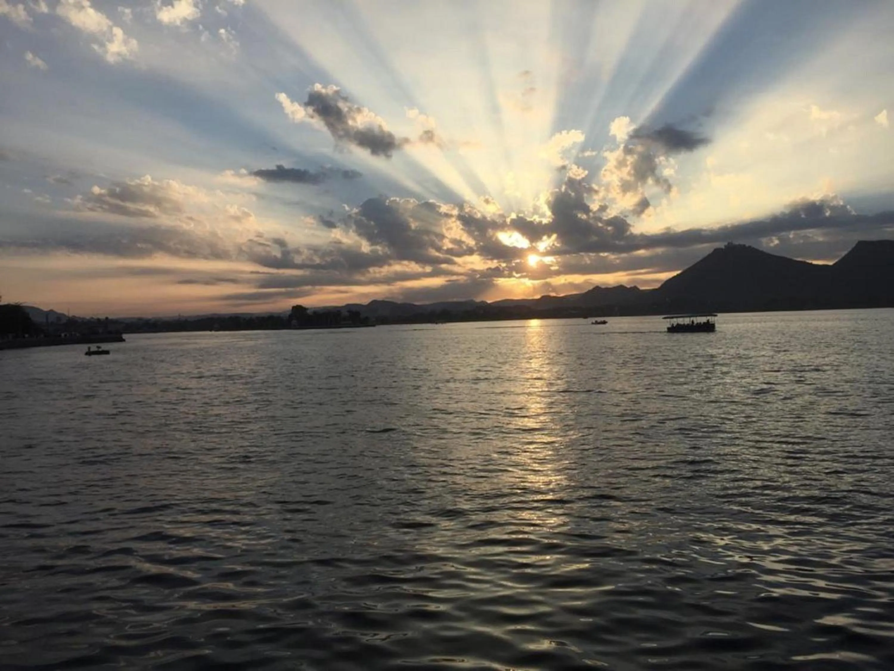 Lake view in The Lalit Laxmi Vilas Palace