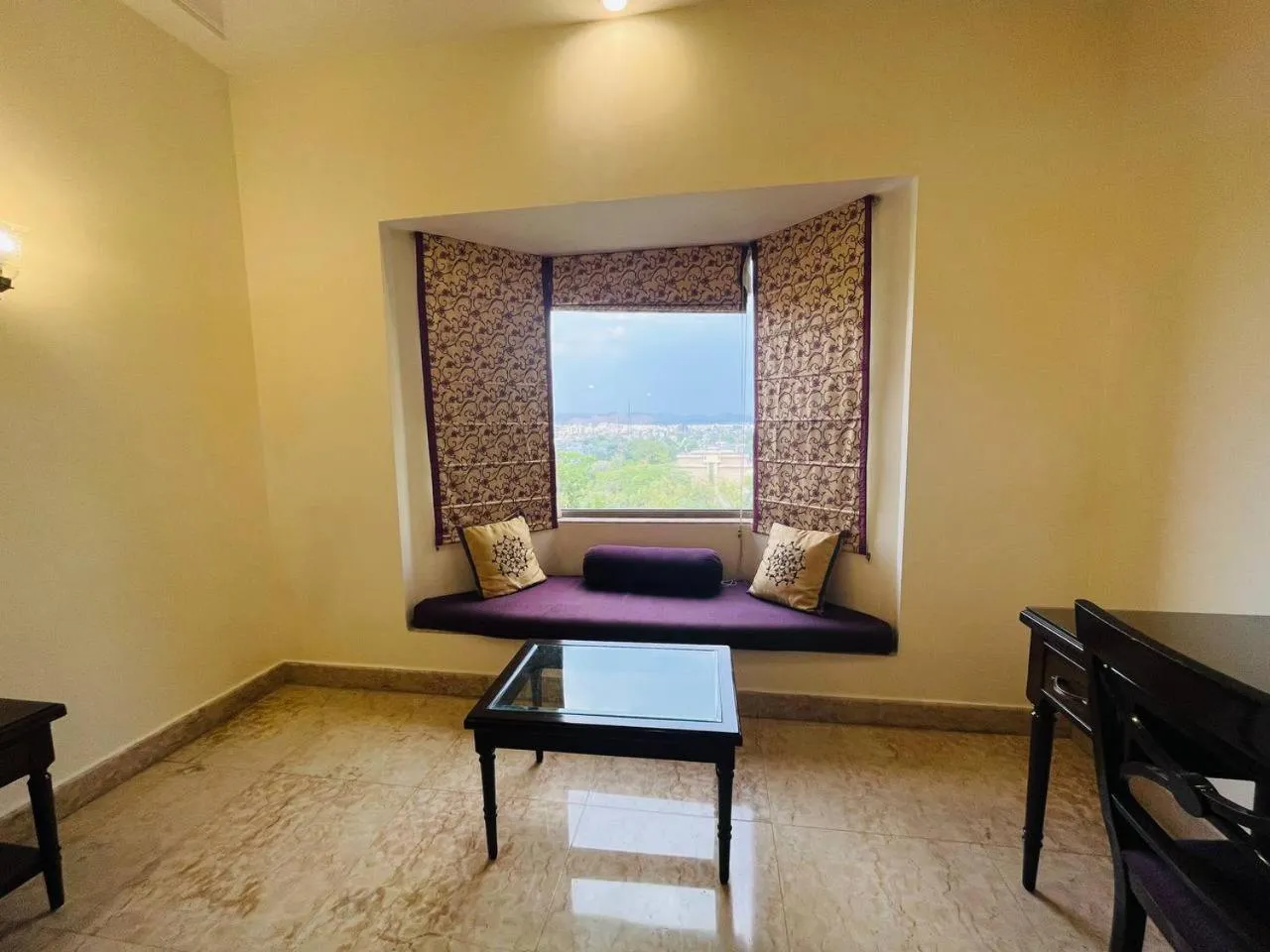 Seating area in The Lalit Laxmi Vilas Palace