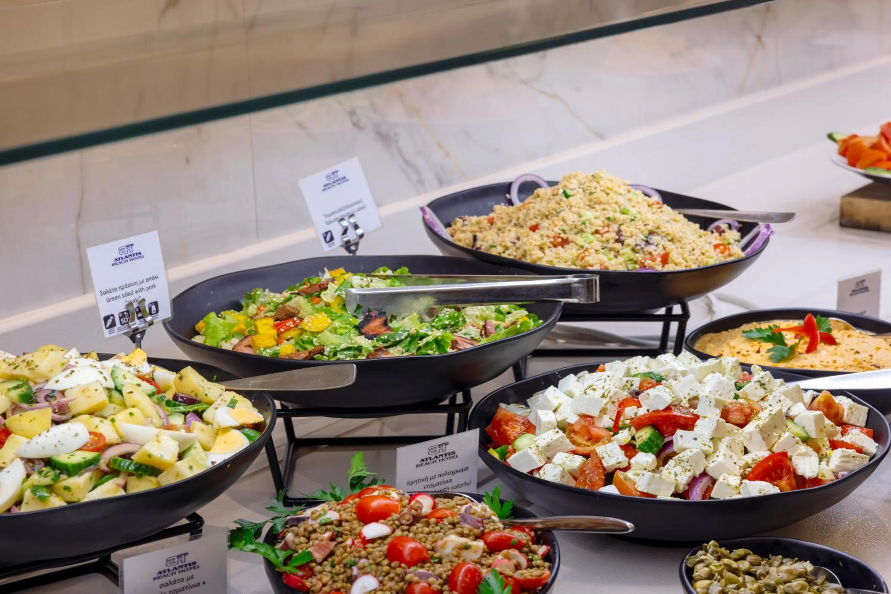 Food and drinks in Atlantis Beach Hotel