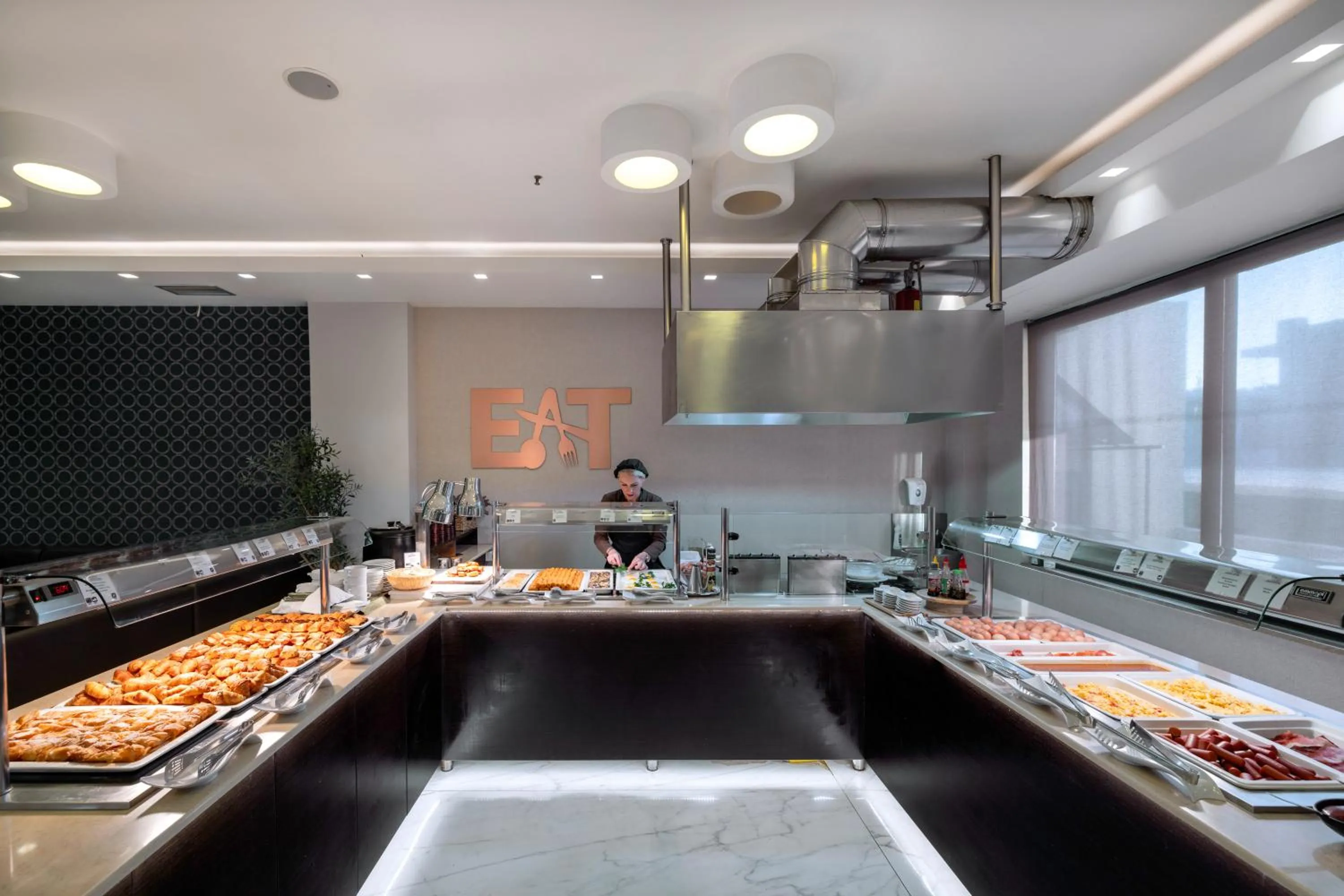 Buffet breakfast in Atlantis Beach Hotel