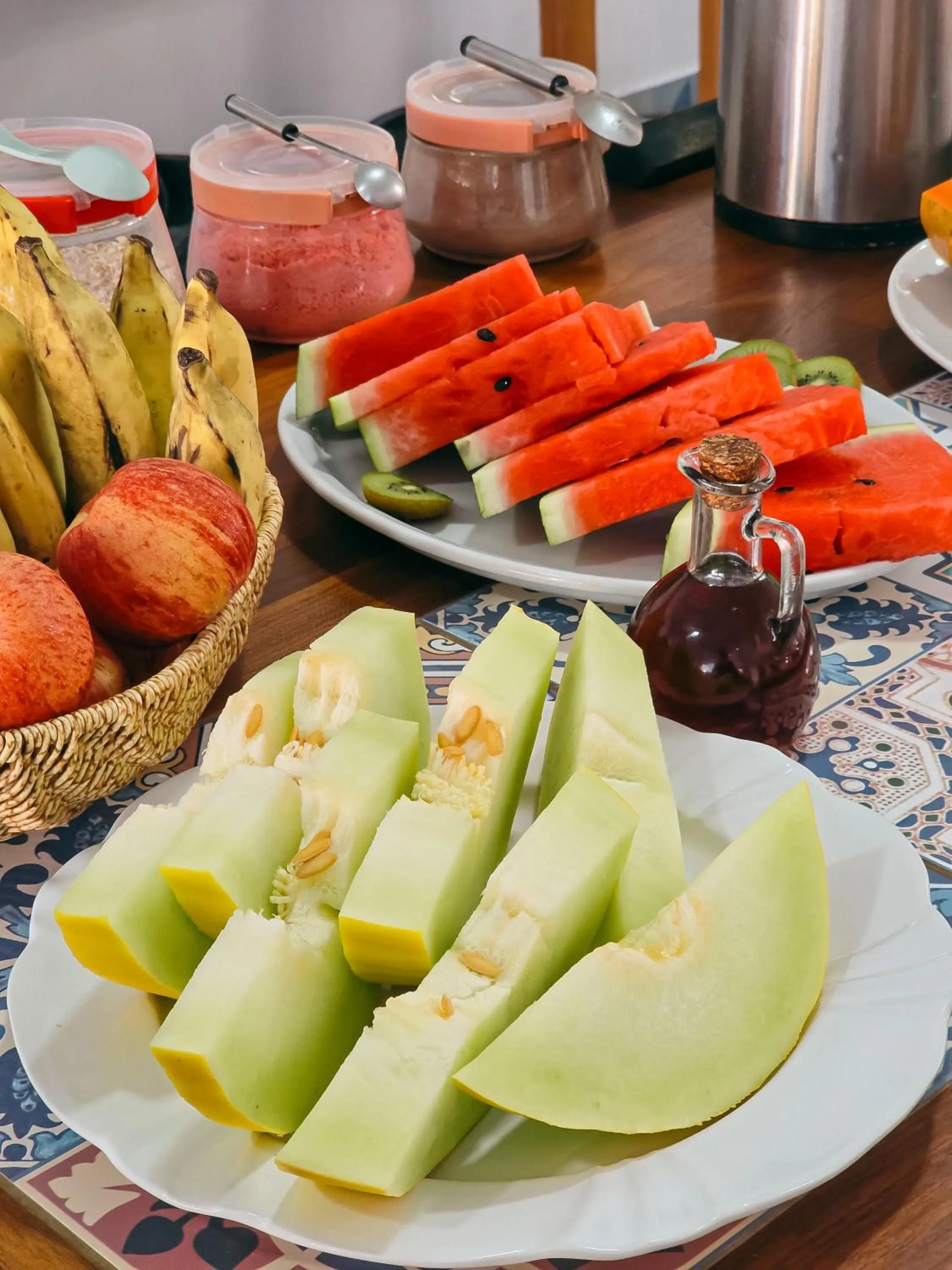 Buffet breakfast in Pousada Rio do Prado