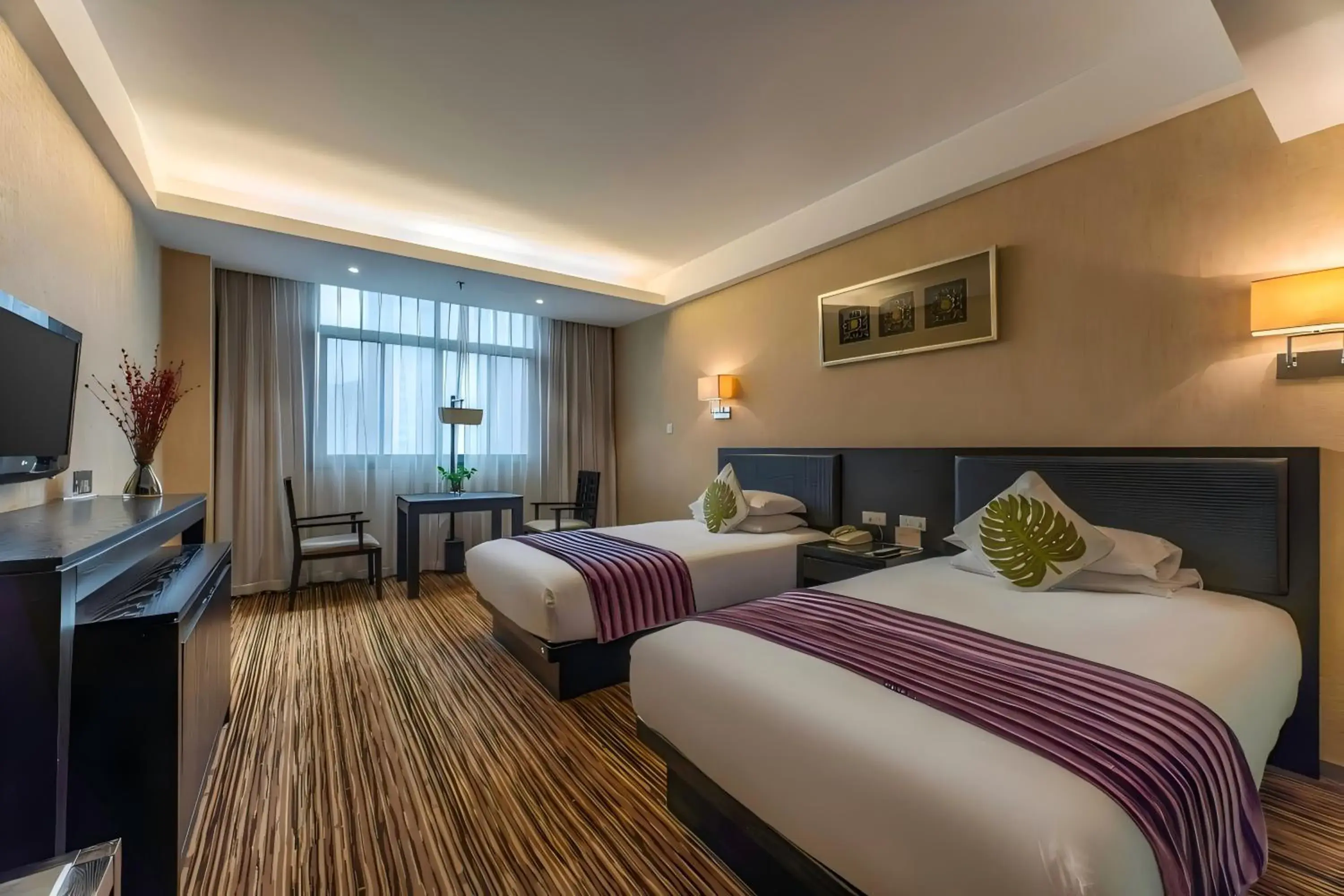 Deluxe Twin Room in SSAW Boutique Hotel Nanchang Bayi Square Deluxe Twin Room in SSAW Boutique Hotel Nanchang Bayi Square