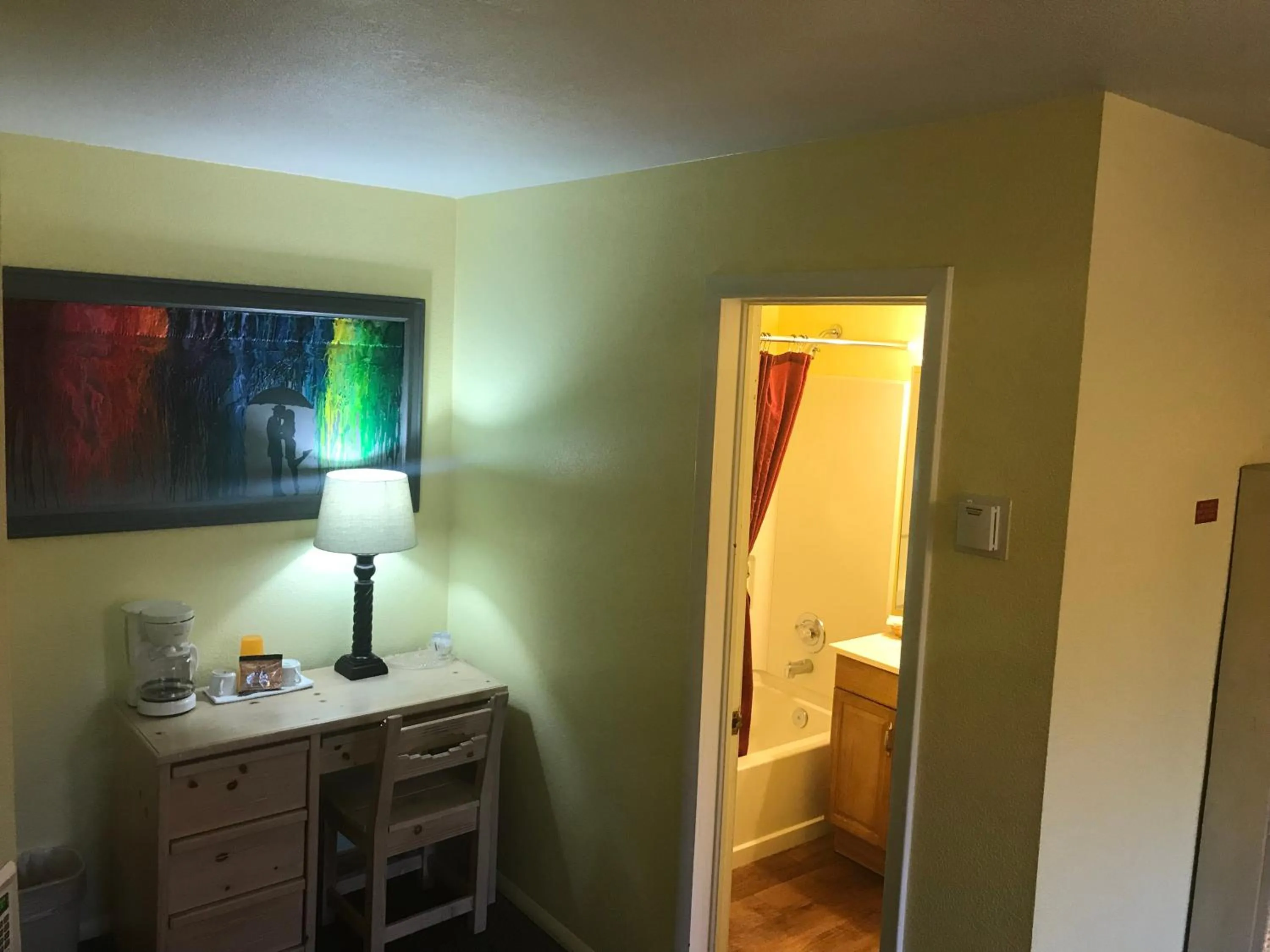 Bed in Caboose Motel & Gift Shop