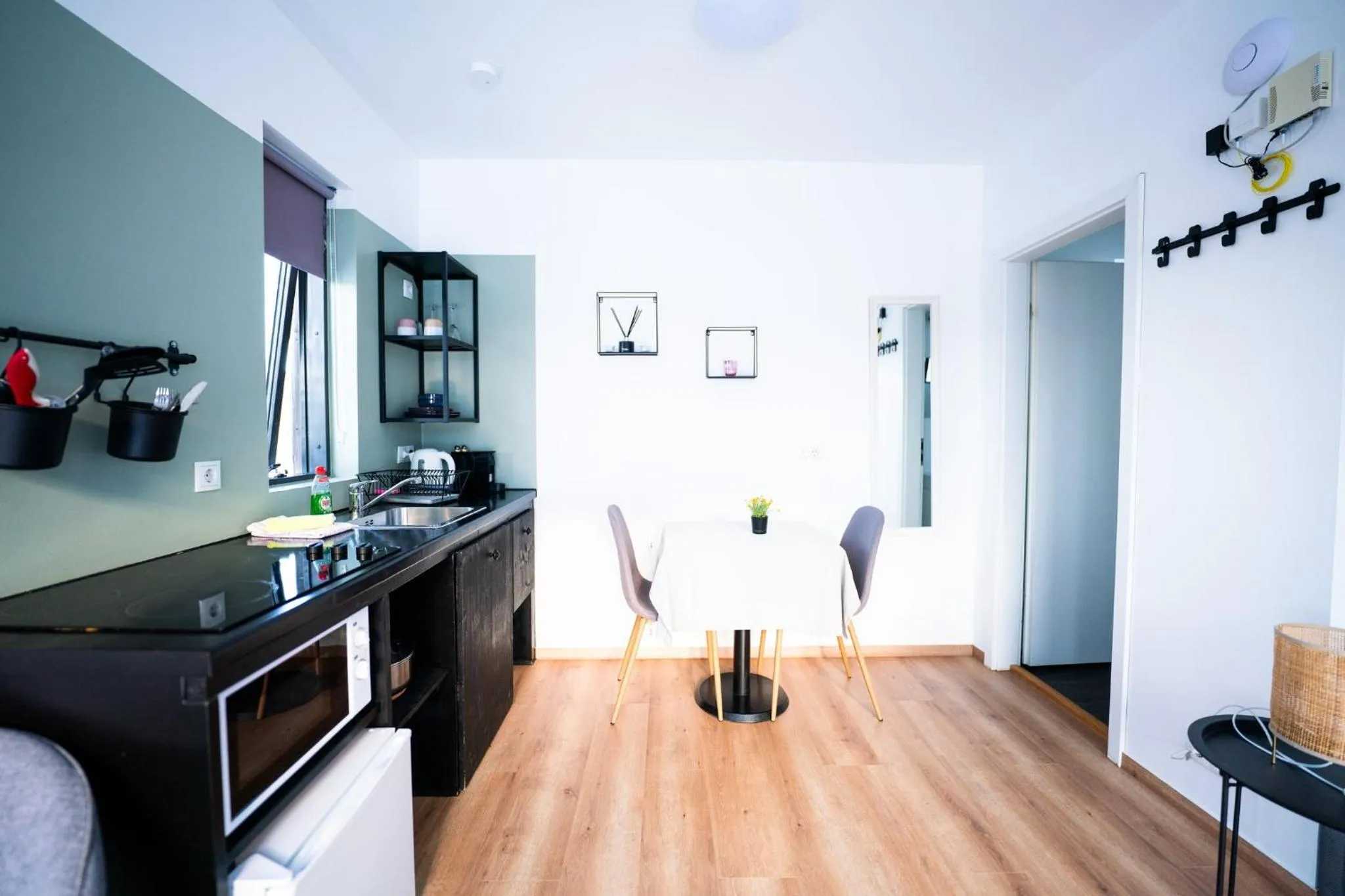 Kitchen or kitchenette in Hotel Hafnarfjall