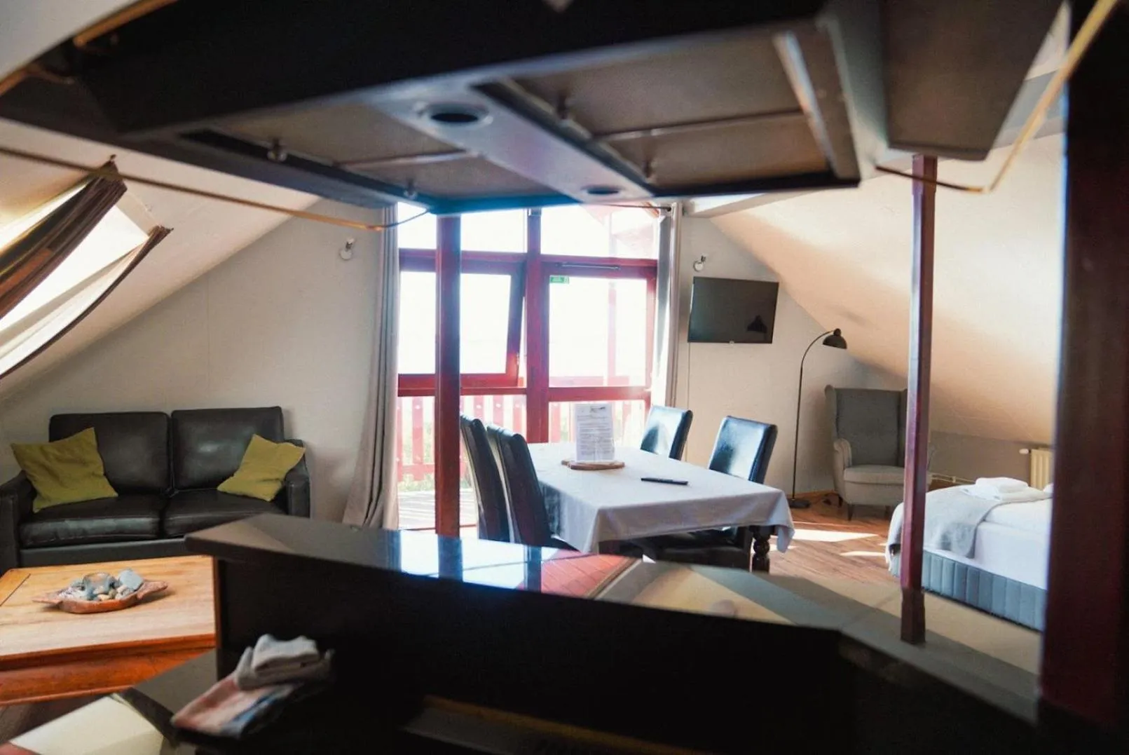 Living room in Hotel Hafnarfjall