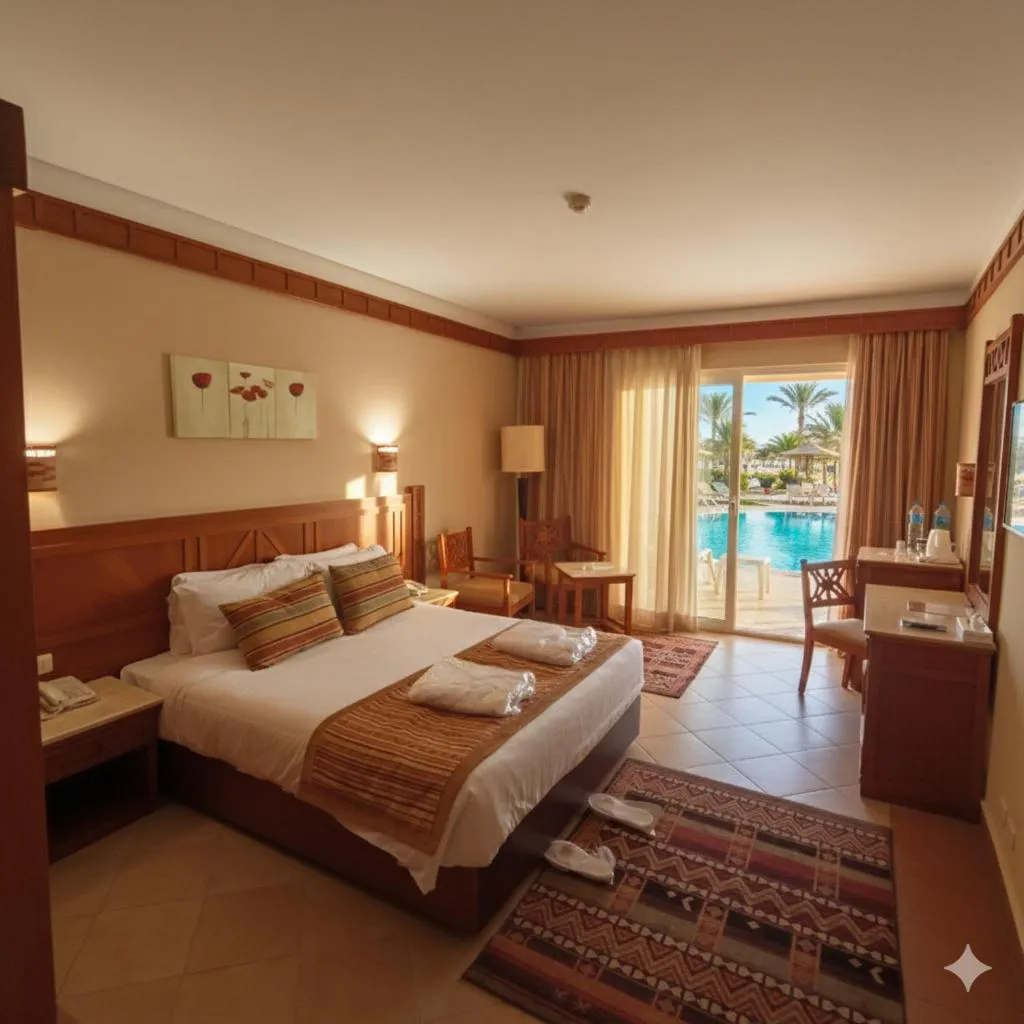 Bed in Regency Plaza Aqua Park and Spa Resort