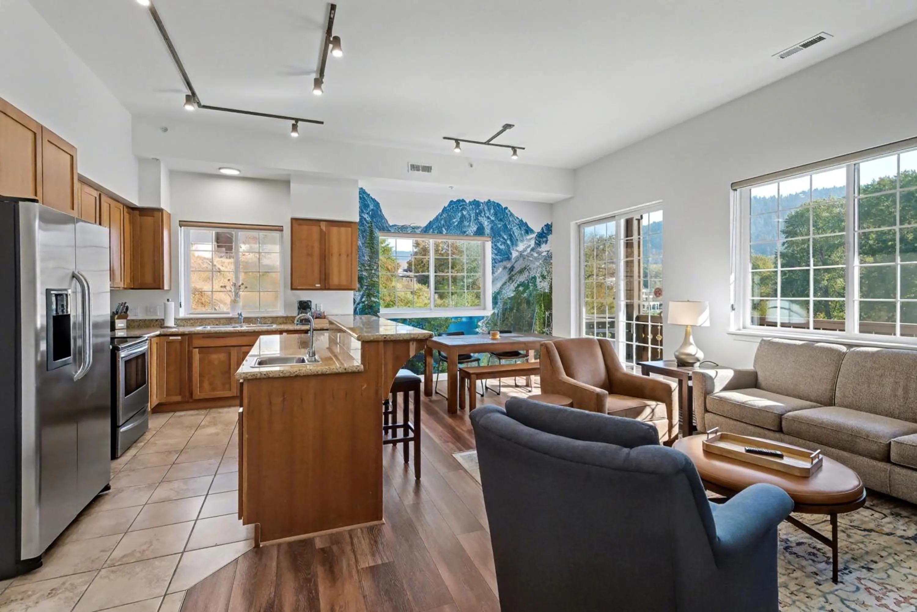Kitchen or kitchenette in Obertal Inn