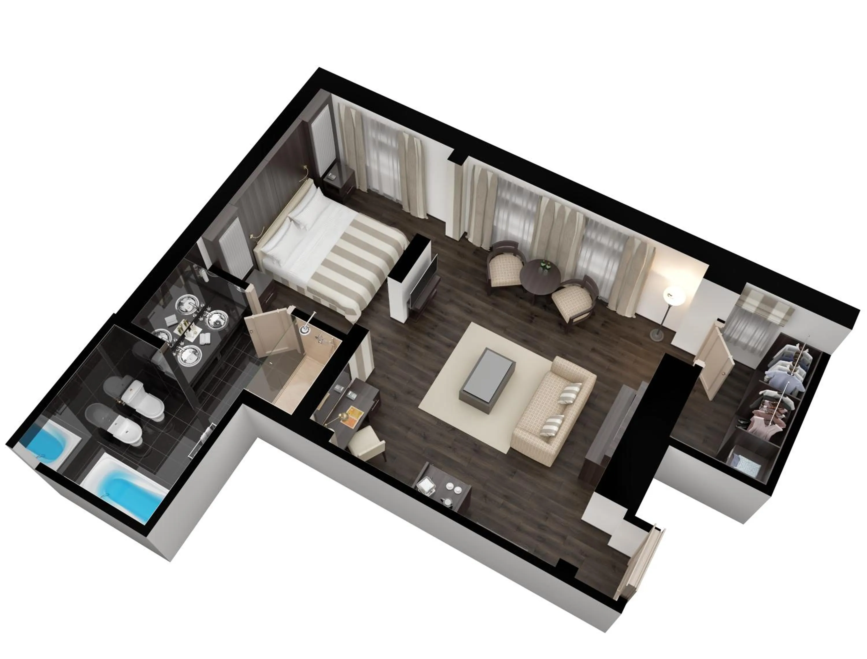 Floor plan in 60 Hyde Park Gate Hotel