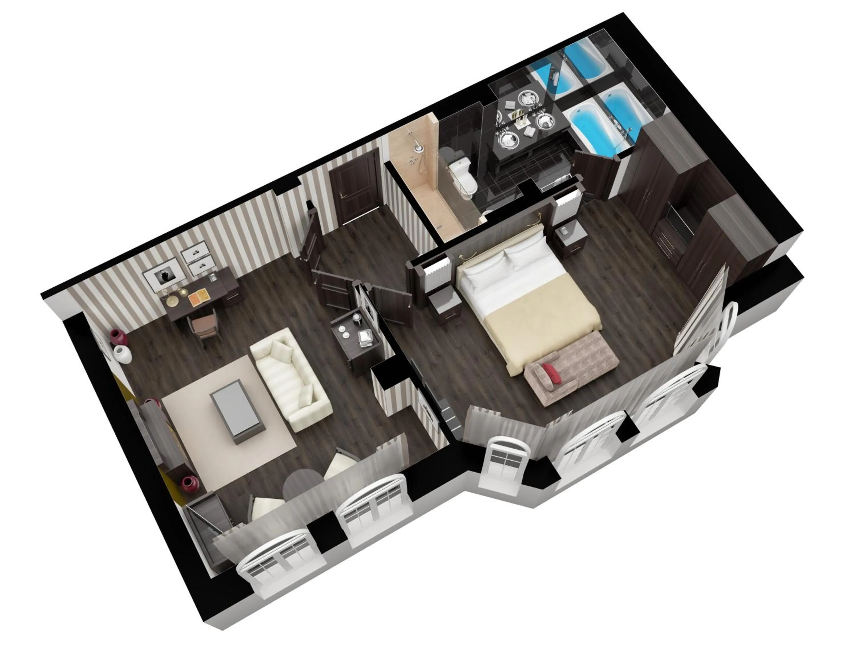 Floor plan in 60 Hyde Park Gate Hotel