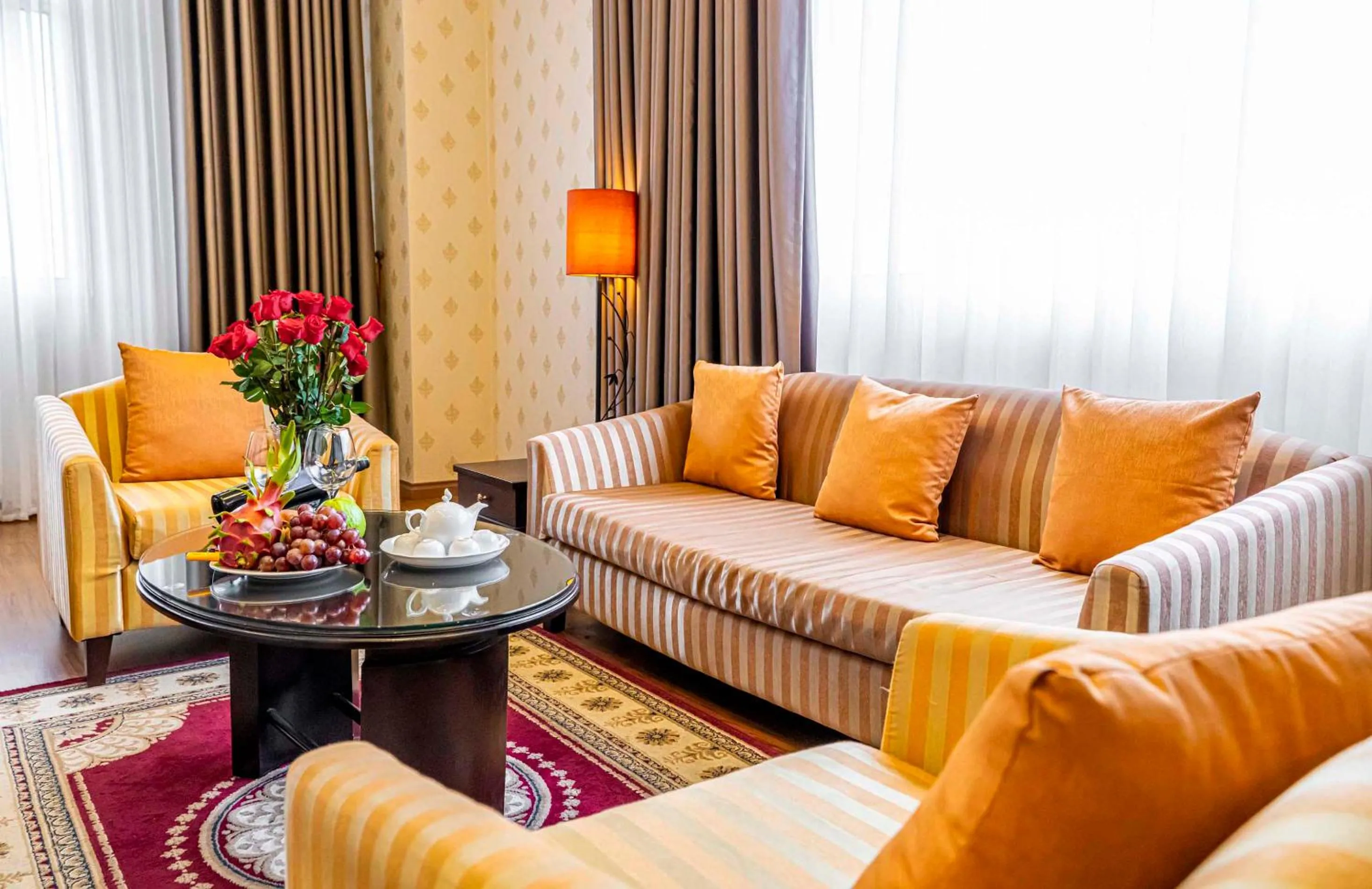 Seating area in Hoang Son Peace Hotel