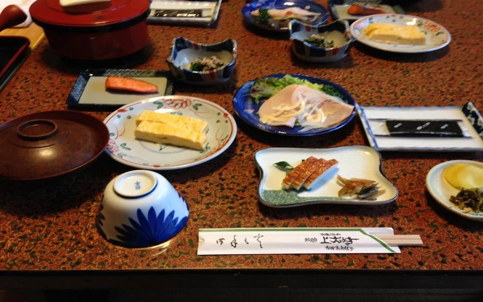 Asian breakfast in Kamiobo
